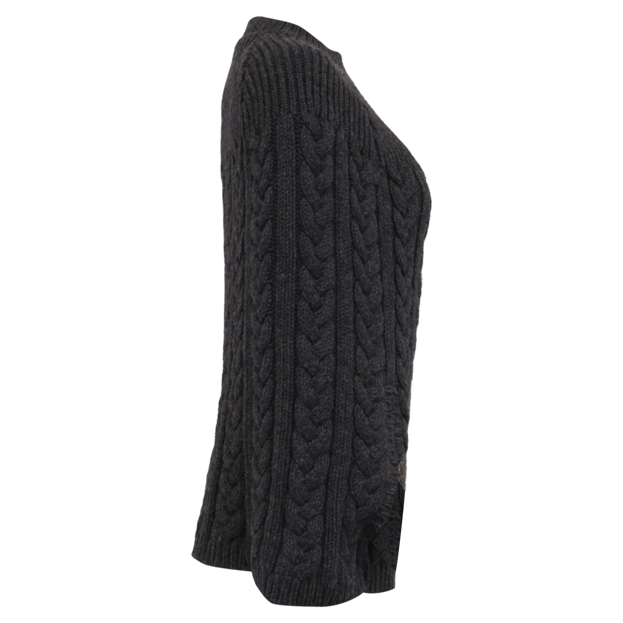 Women's Louis Vuitton Knitted Poncho in Grey Wool - Image 4