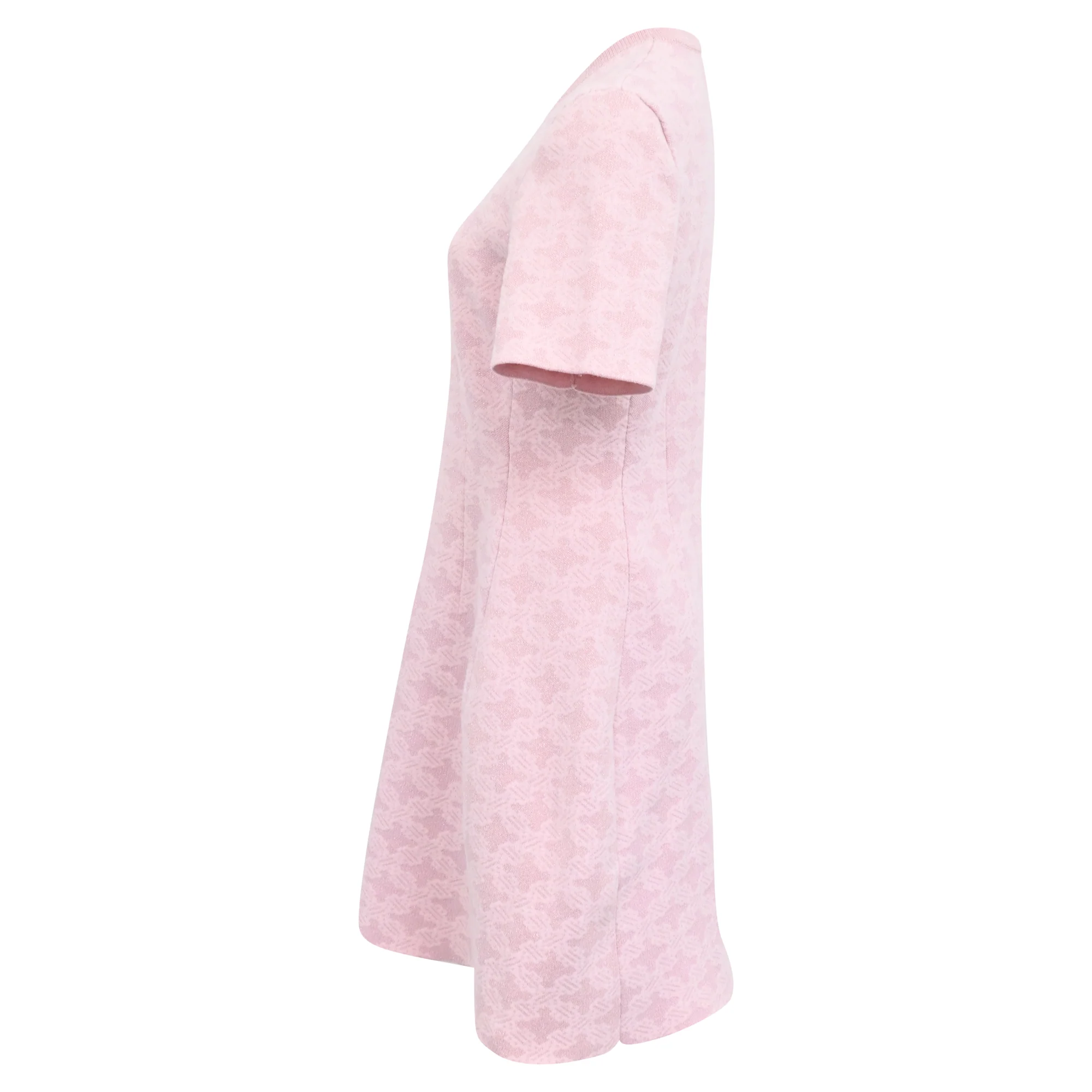 Women's Maje Jacquard-Knit Mini Dress in Pink Polyamide - Image 2