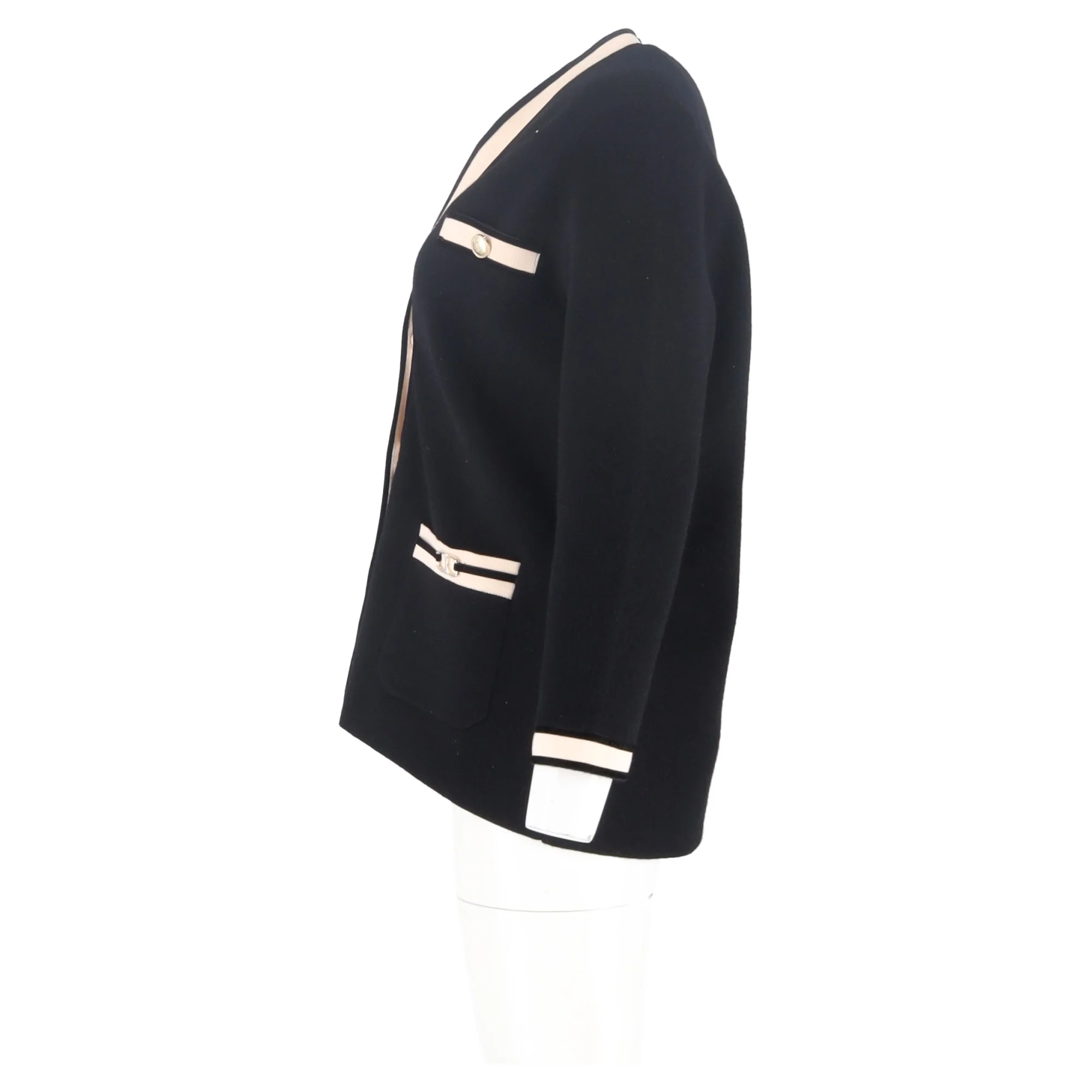 Women's Maje Mysteron V-Neck Cardigan in Black Viscose - Image 5
