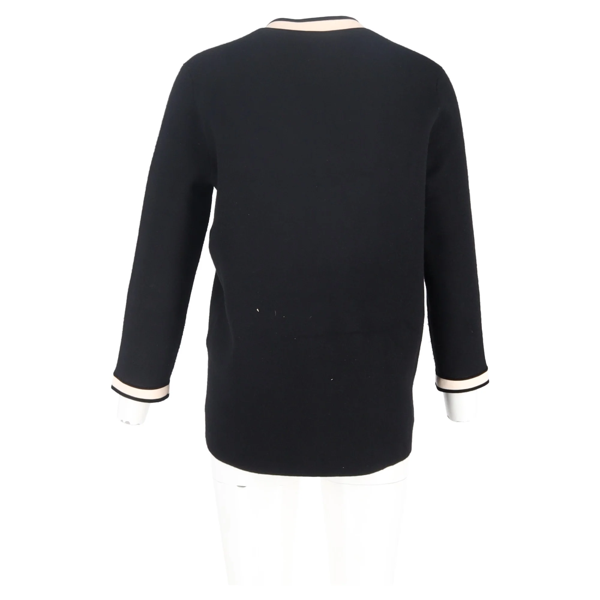 Women's Maje Mysteron V-Neck Cardigan in Black Viscose - Image 6