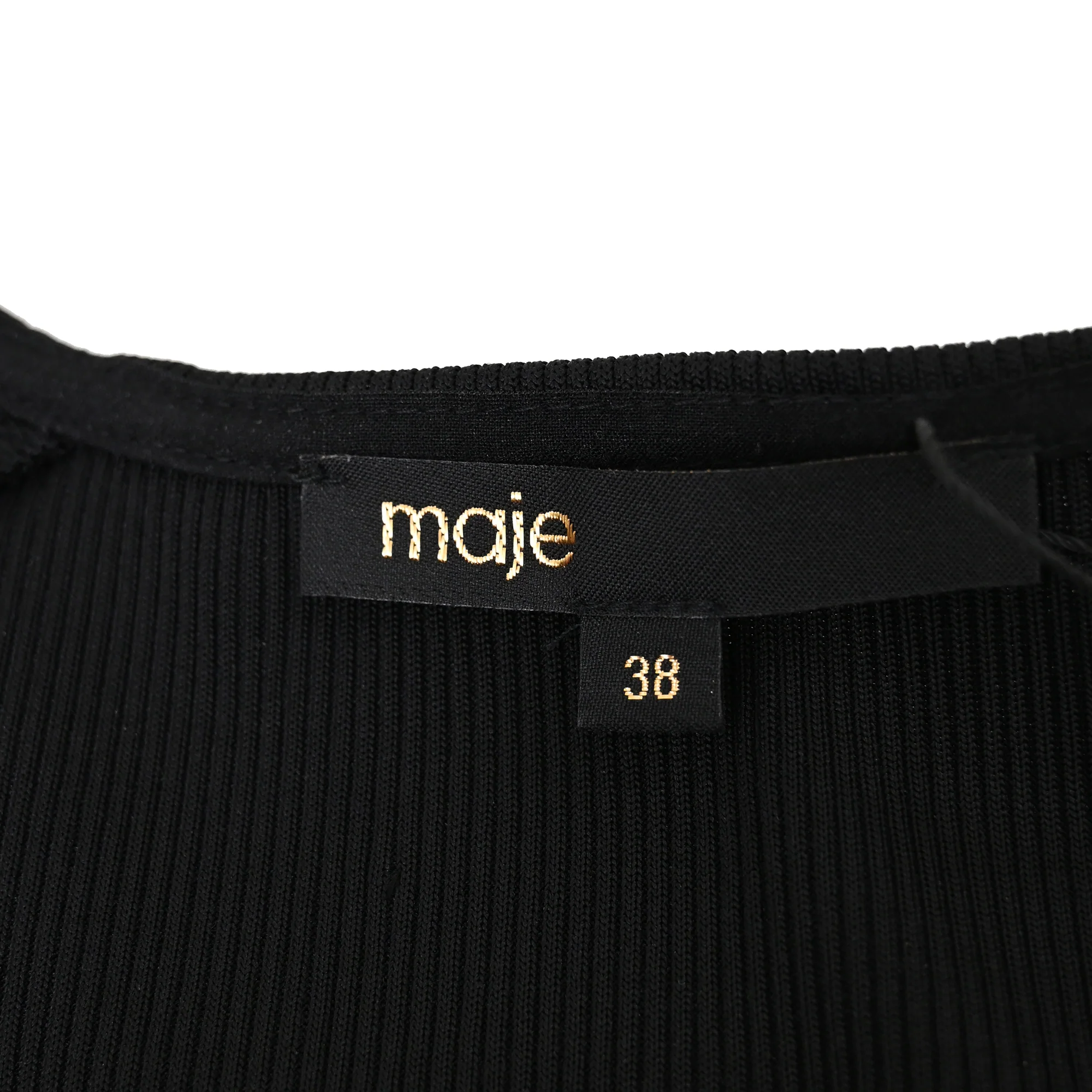 Women's Maje V-Neck Sequined Midi Tiered Dress in Black Polyamide - Image 4