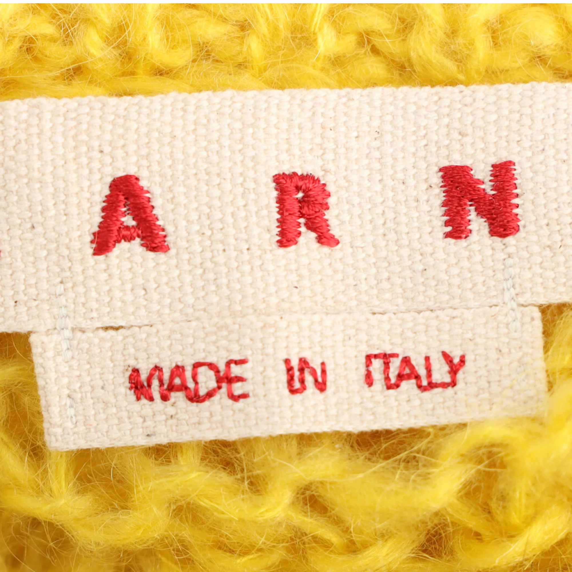 Women's Marni Knitted Cardigan in Yellow Mohair Wool - Image 4