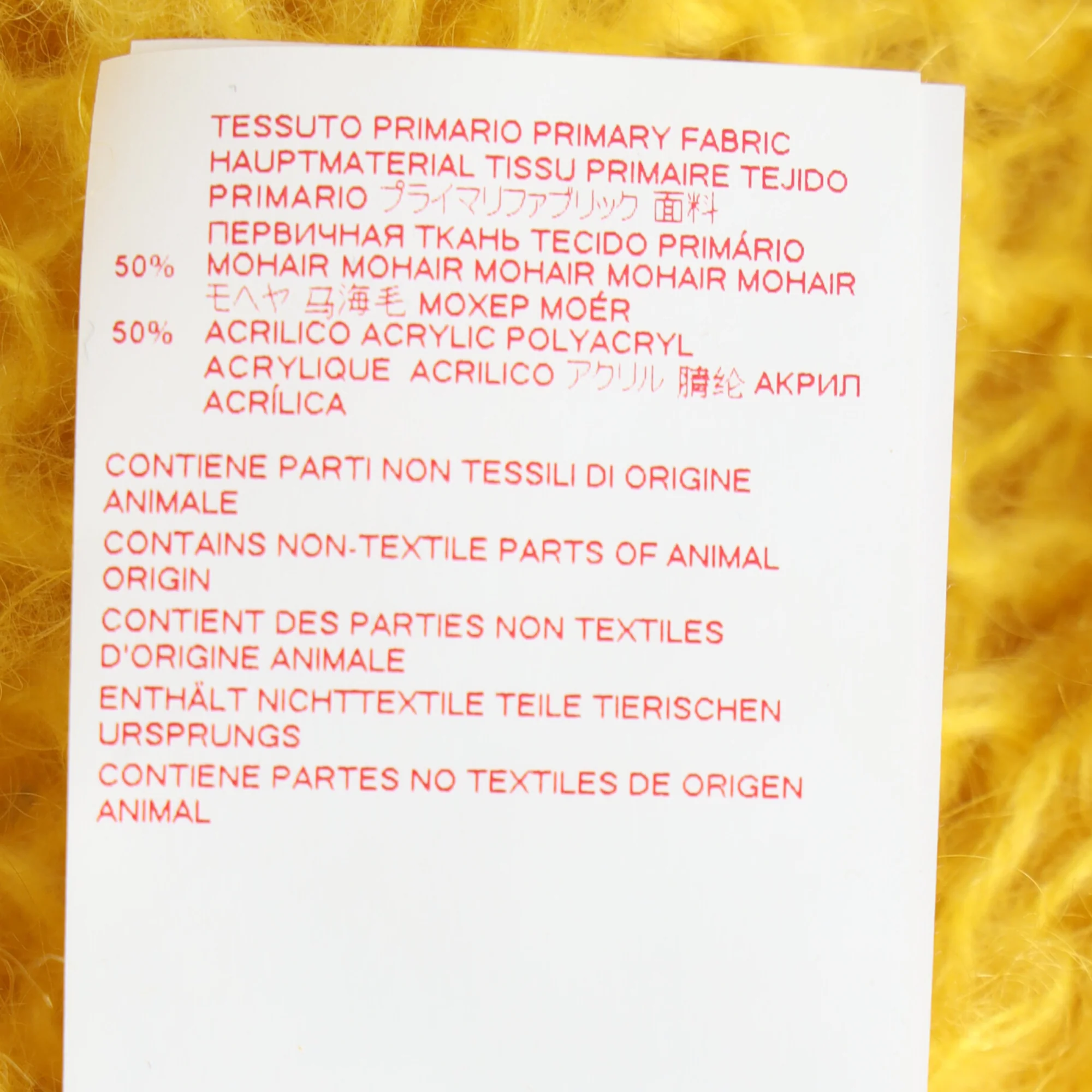 Women's Marni Knitted Cardigan in Yellow Mohair Wool - Image 7