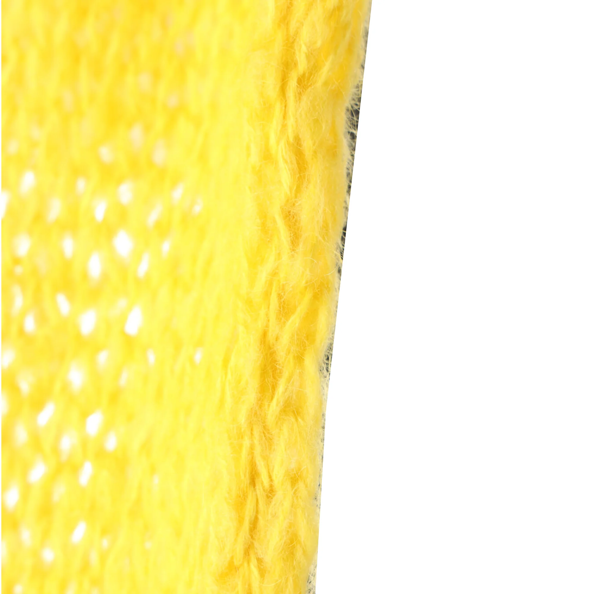 Women's Marni Knitted Cardigan in Yellow Mohair Wool - Image 9