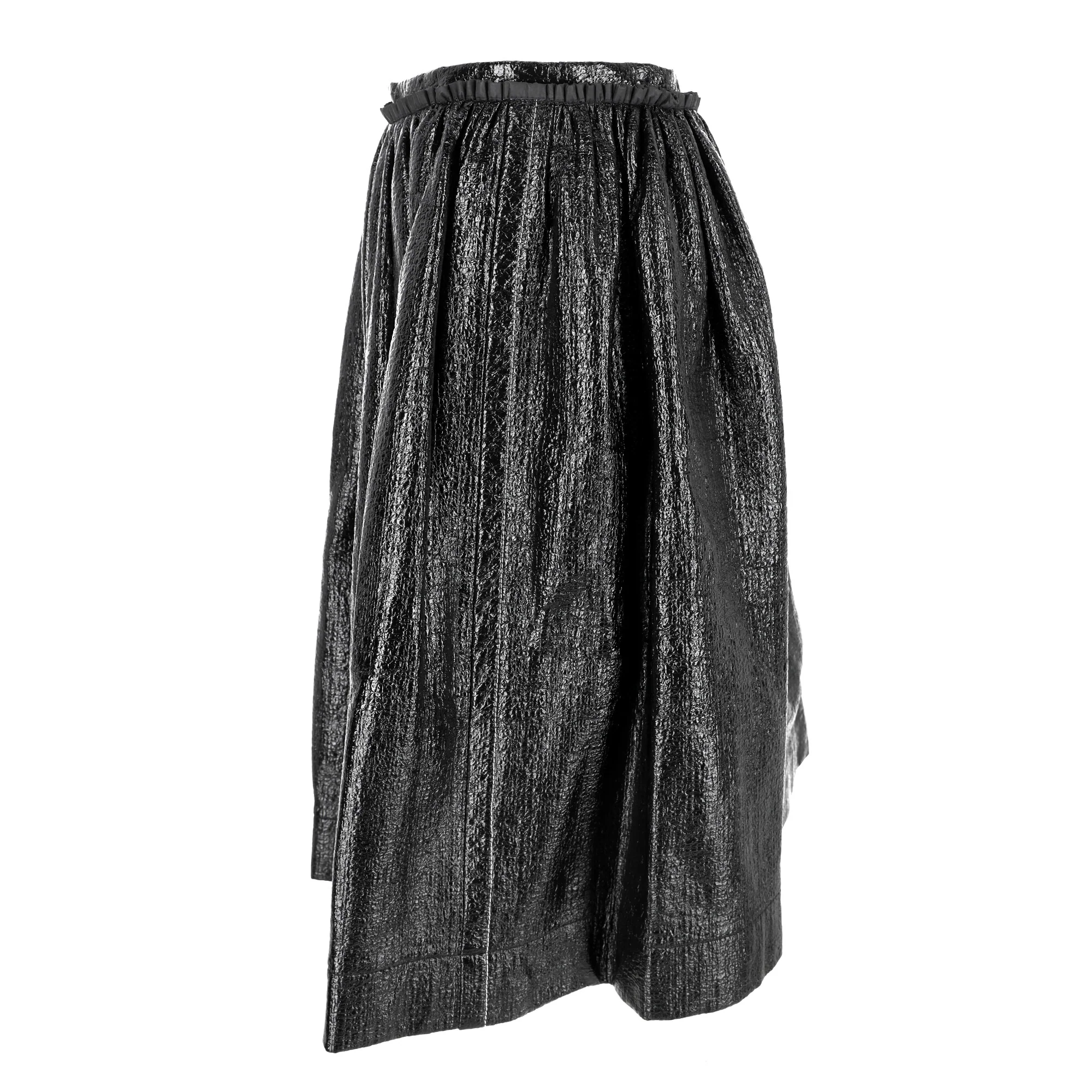 Women's Marni Metallic Midi Skirt in Black Cotton - Image 10
