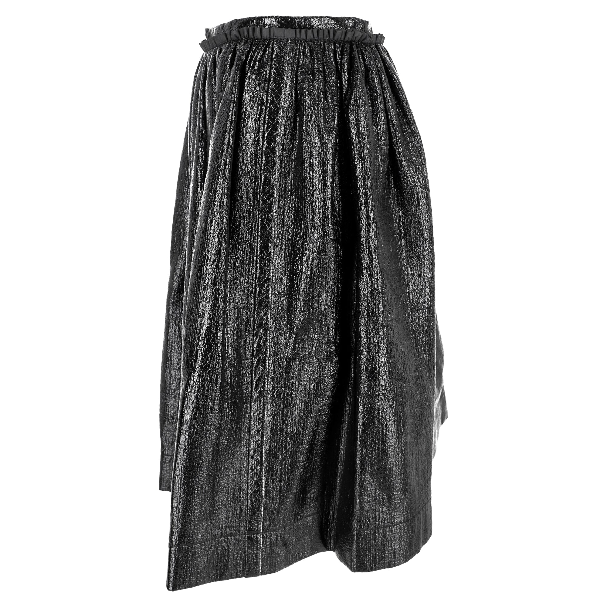 Women's Marni Metallic Midi Skirt in Black Cotton - Image 2