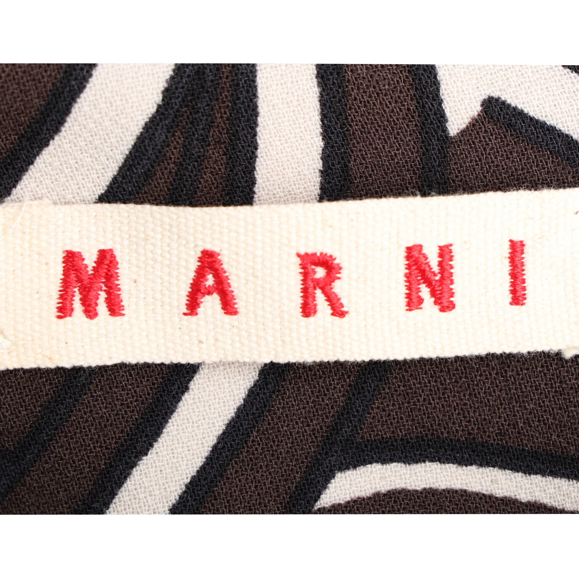 Women's Marni Printed Midi Skirt in Brown Wool - Image 4