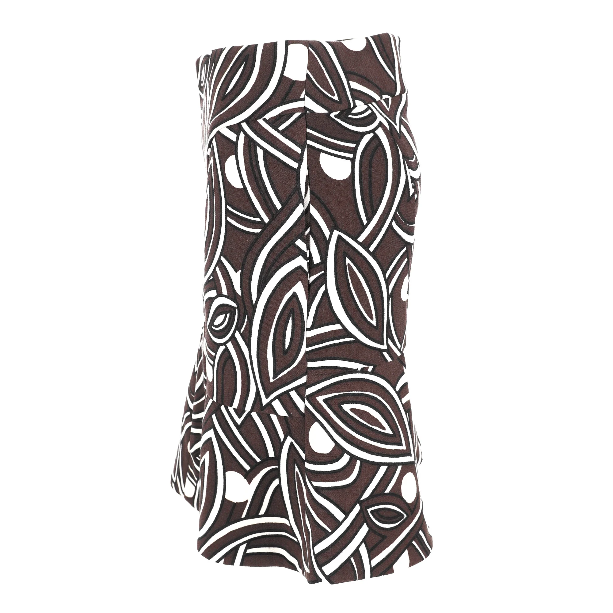 Women's Marni Printed Midi Skirt in Brown Wool - Image 8