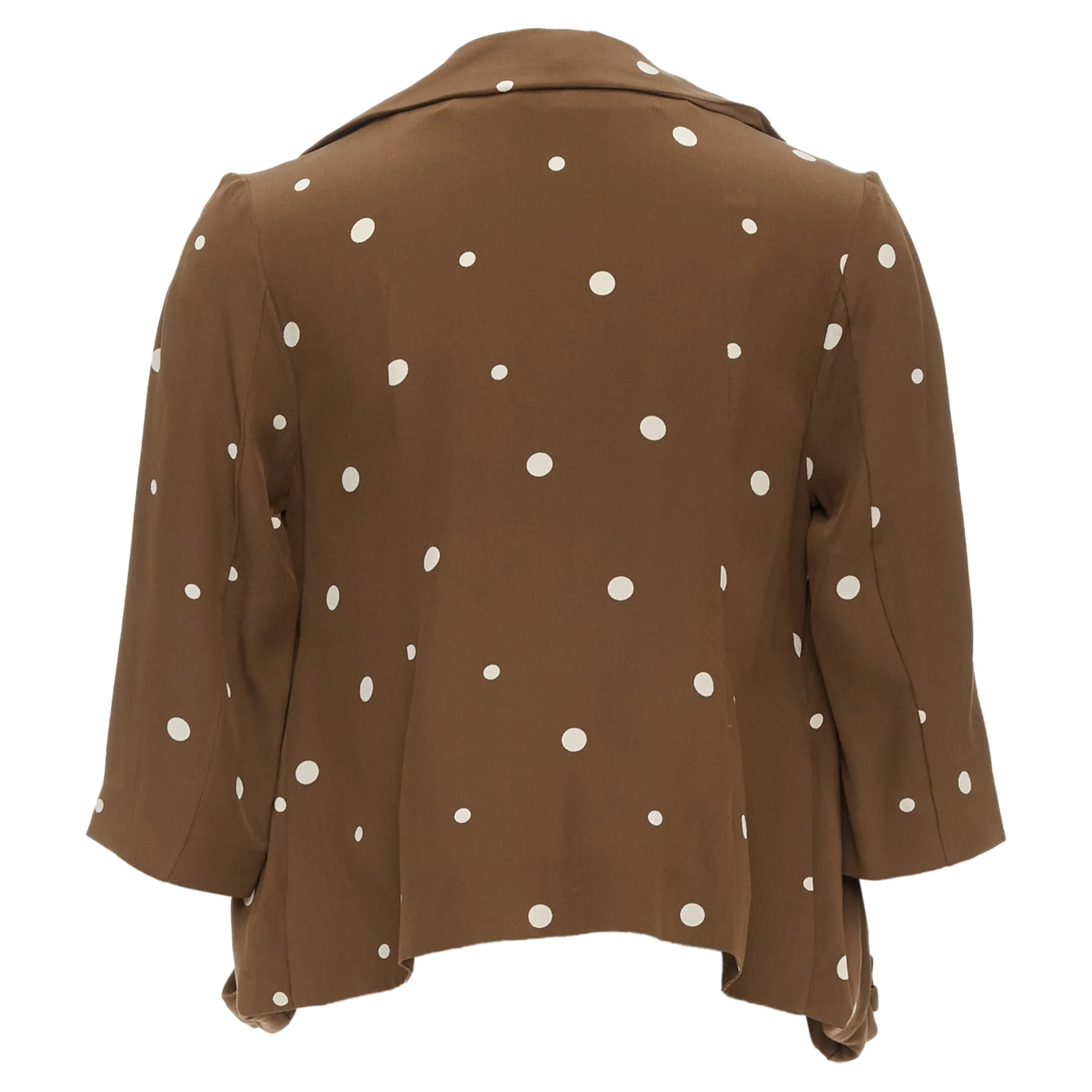 Women's Marni Silk Polka Dot Print Relaxed Blazer - Image 5