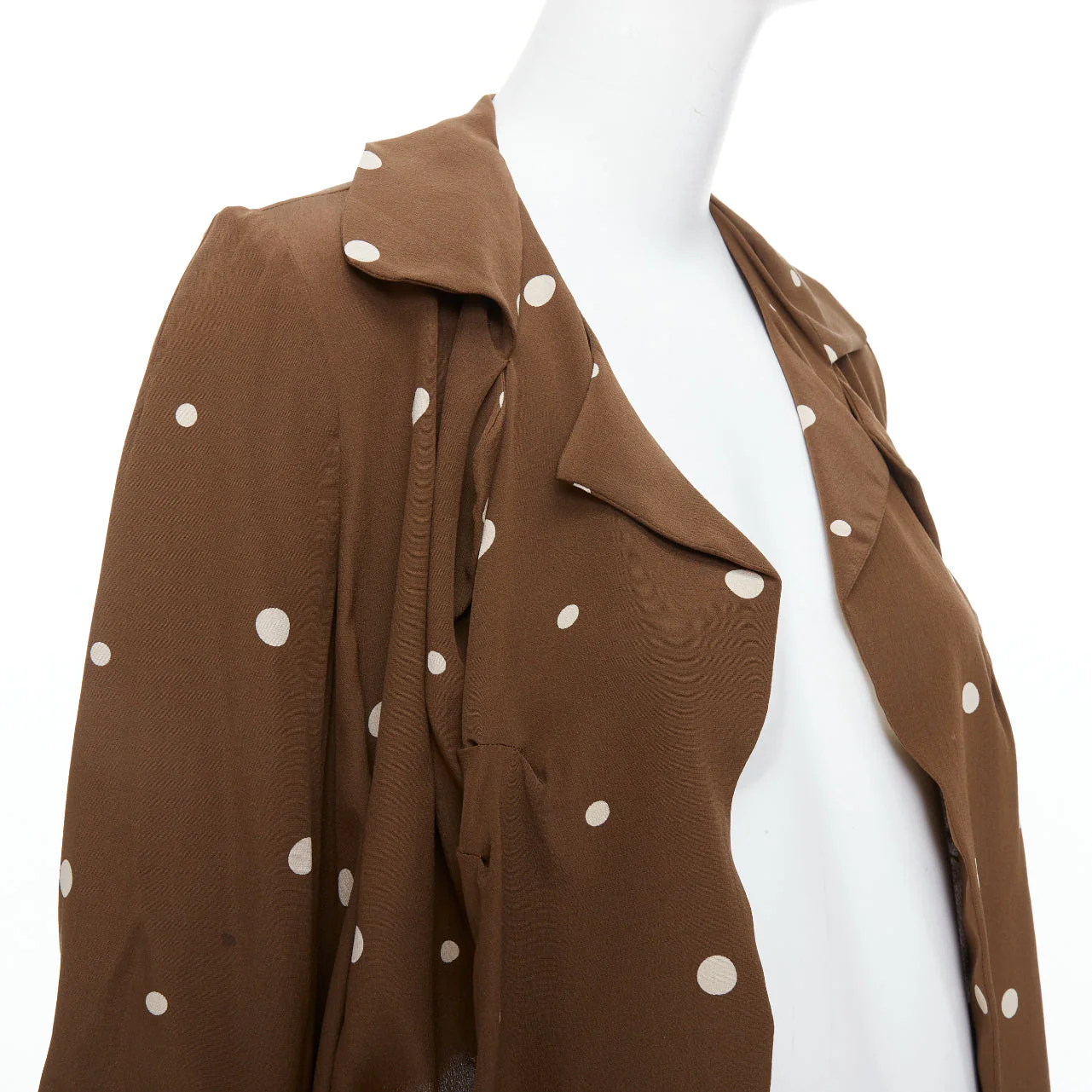Women's Marni Silk Polka Dot Print Relaxed Blazer - Image 8