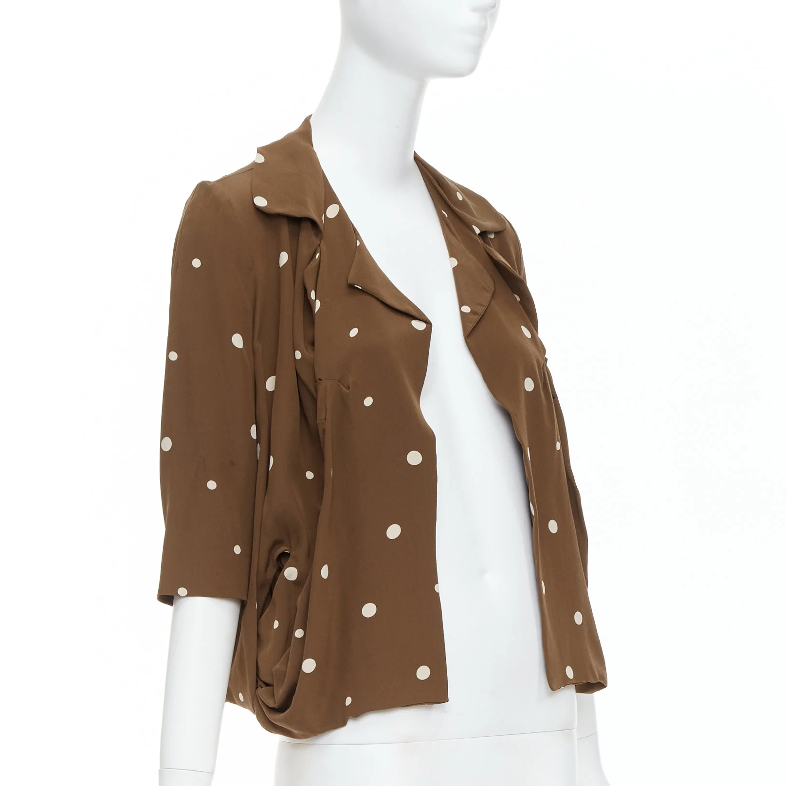 Women's Marni Silk Polka Dot Print Relaxed Blazer - Image 9