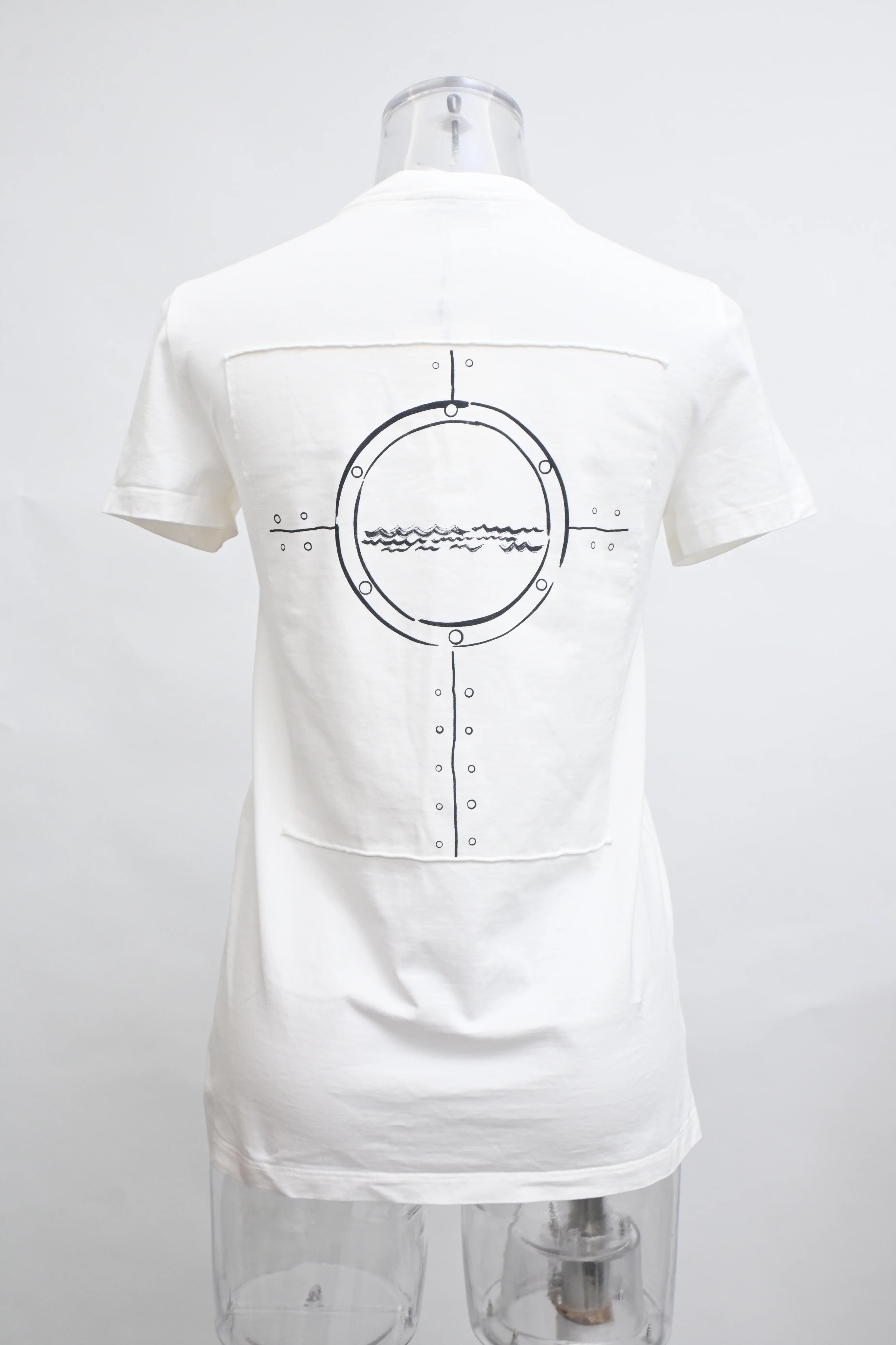 Women's Max Mara Oblo Whale Printed T-Shirt in White Cotton - Image 8