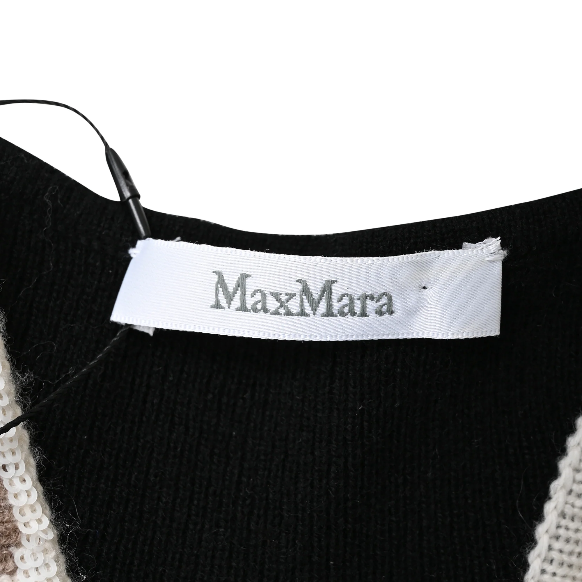 Women's Max Mara Pleiadi Sequin-Embellished Tank Top in Black Wool - Image 4
