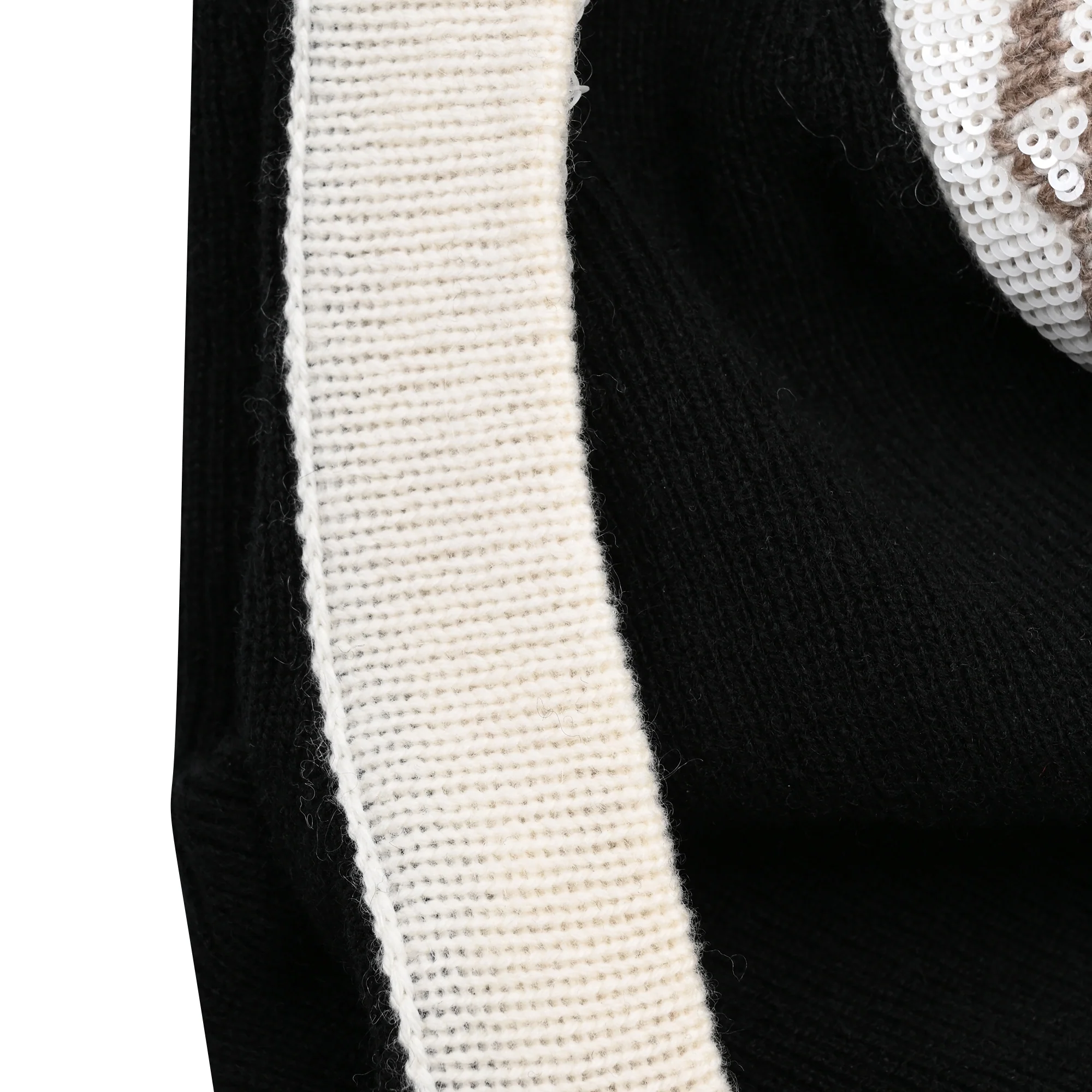 Women's Max Mara Pleiadi Sequin-Embellished Tank Top in Black Wool - Image 7
