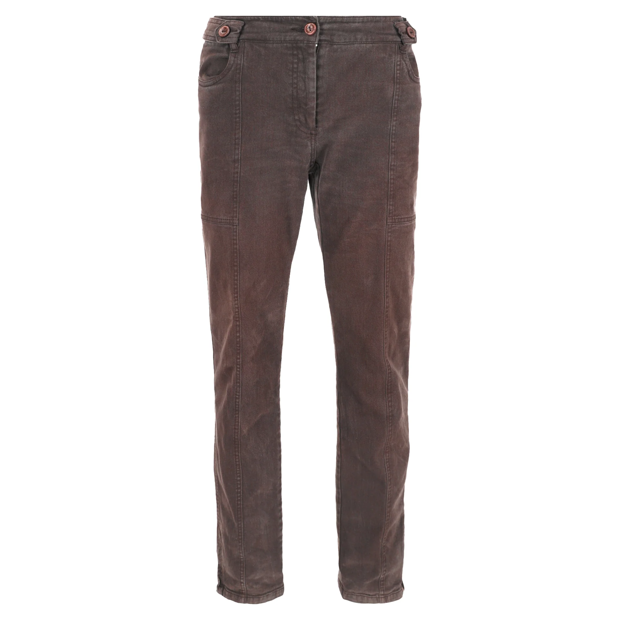 Women's Max Mara Weekend Slim-Fit Jeans in Brown Cotton