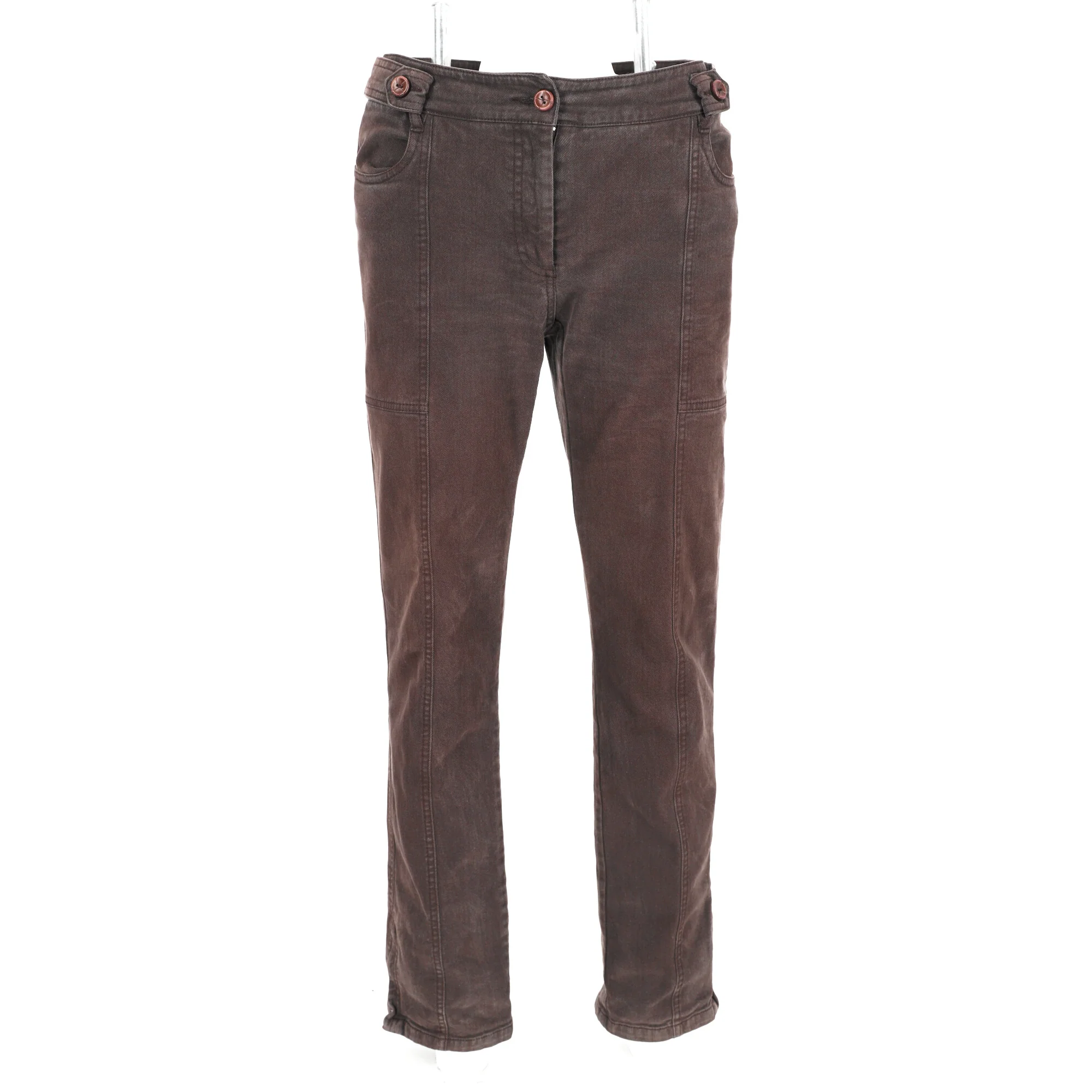 Women's Max Mara Weekend Slim-Fit Jeans in Brown Cotton - Image 10