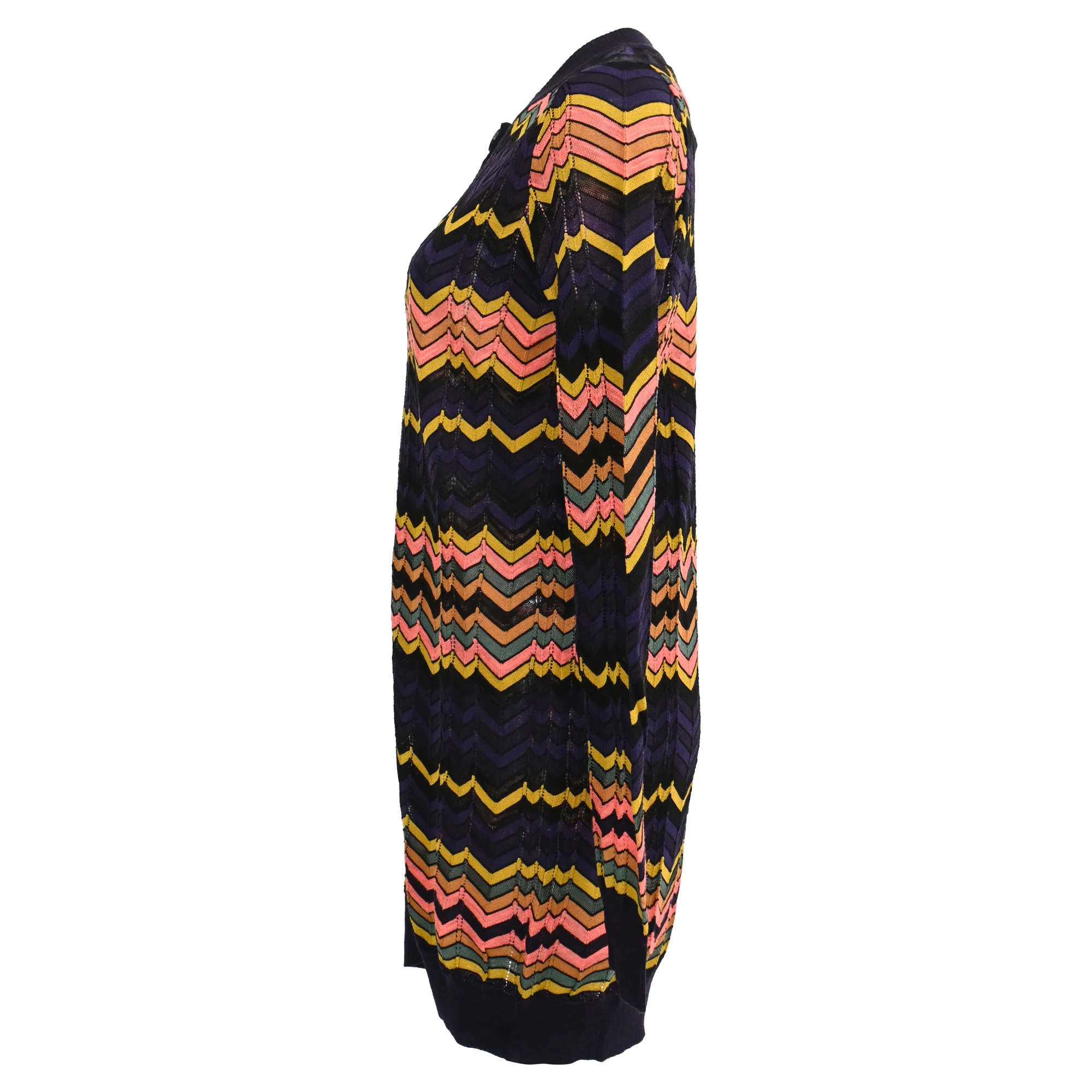 Women's Missoni Aztec-Print Knitted Cardigan in Multicolor Cotton - Image 2