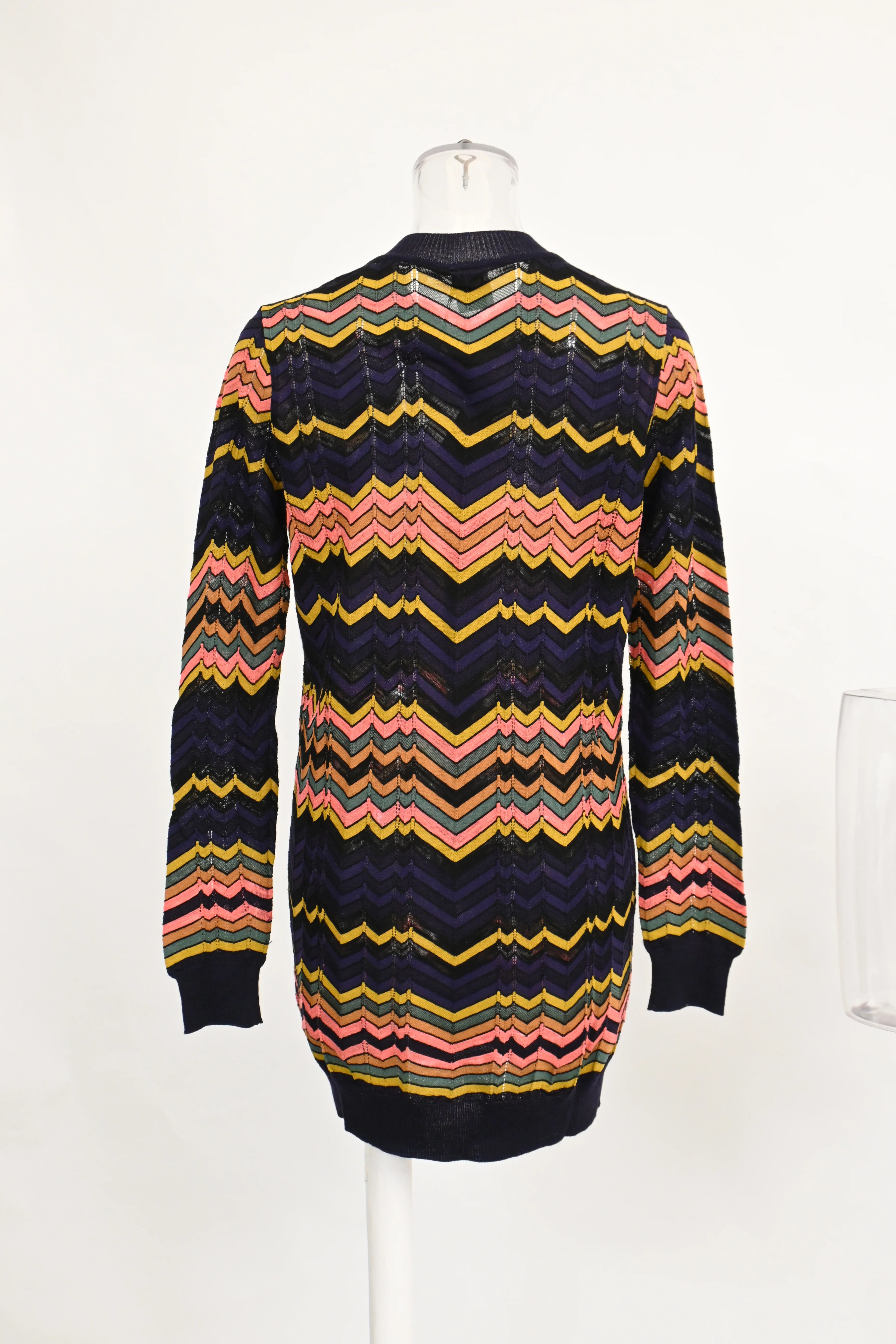 Women's Missoni Aztec-Print Knitted Cardigan in Multicolor Cotton - Image 8