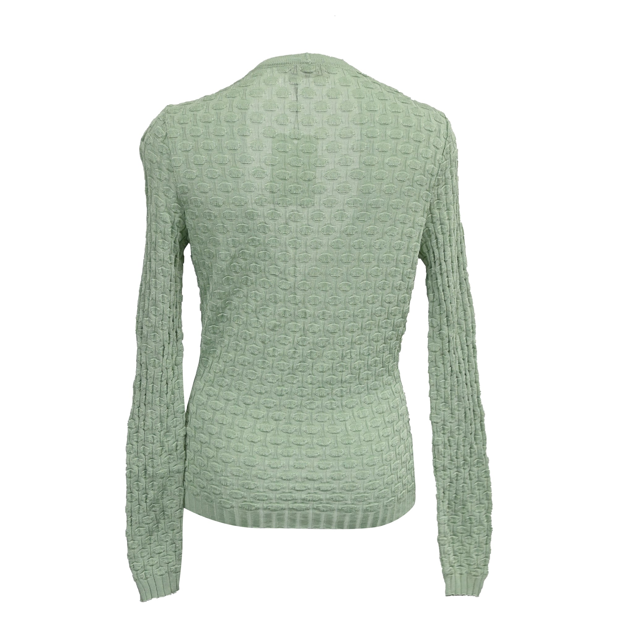 Women's Missoni Buttoned Cardigan in Green Rayon - Image 3