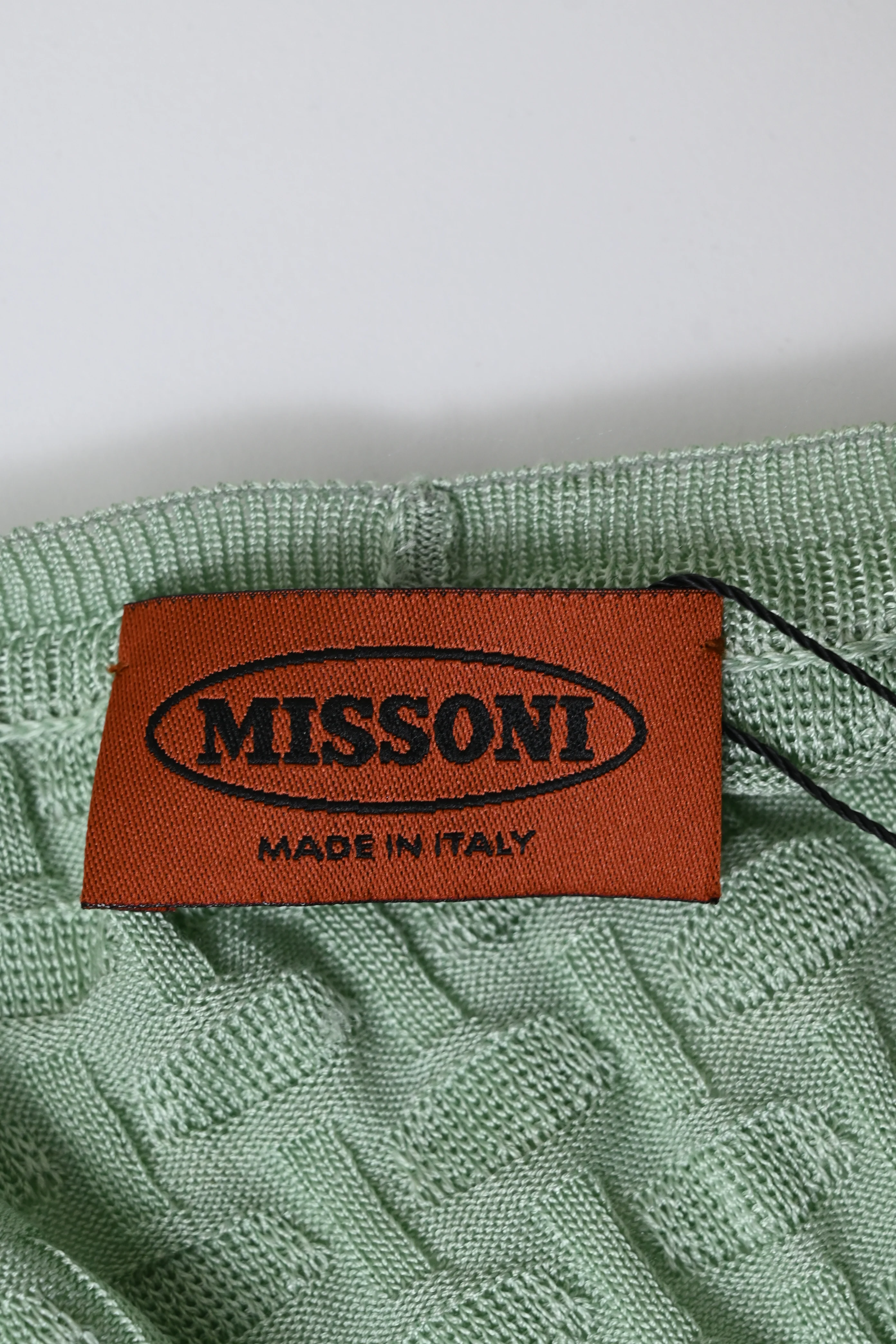 Women's Missoni Buttoned Cardigan in Green Rayon - Image 9