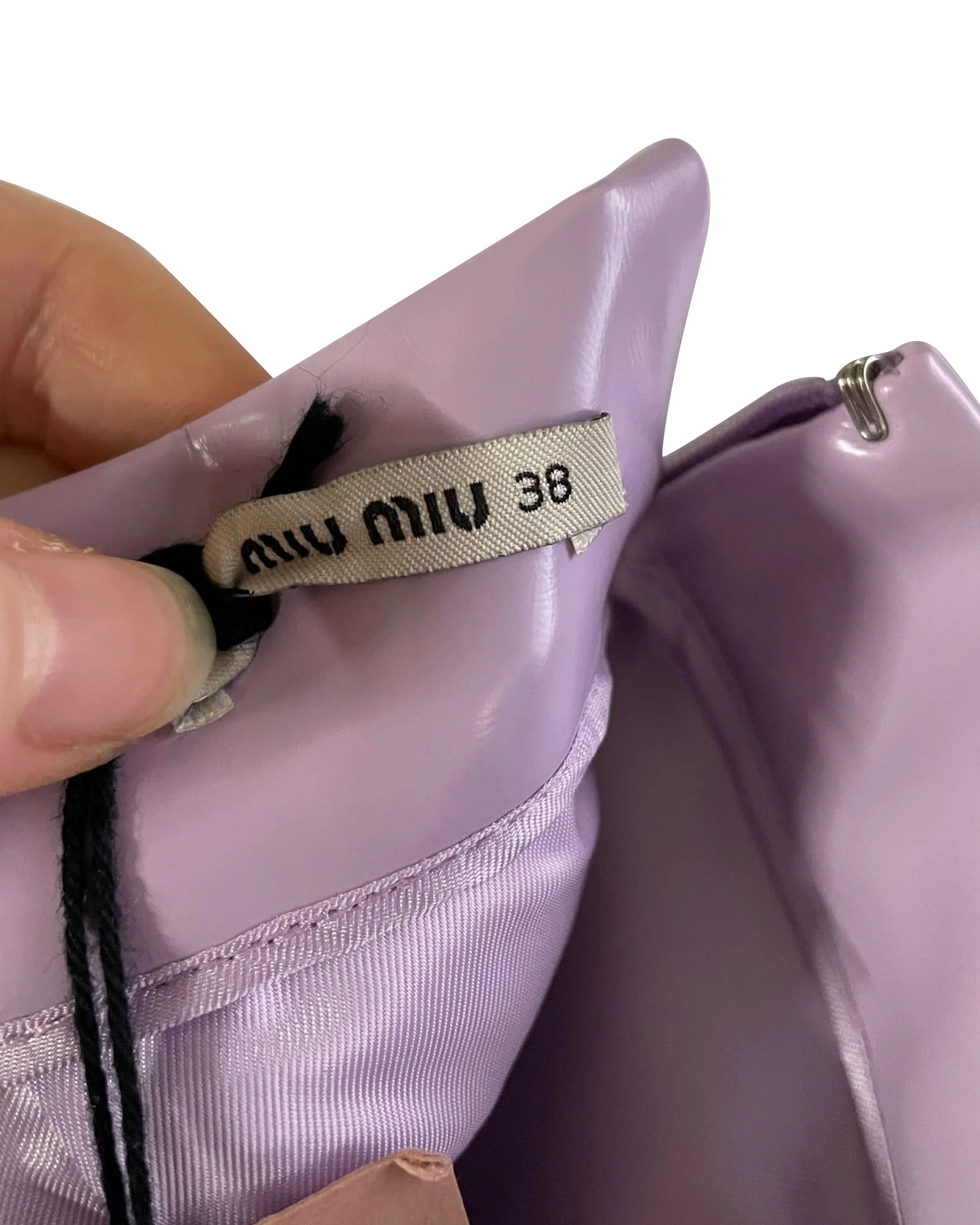 Women's Miu Miu Pencil Skirt in Purple Acrylic - Image 2