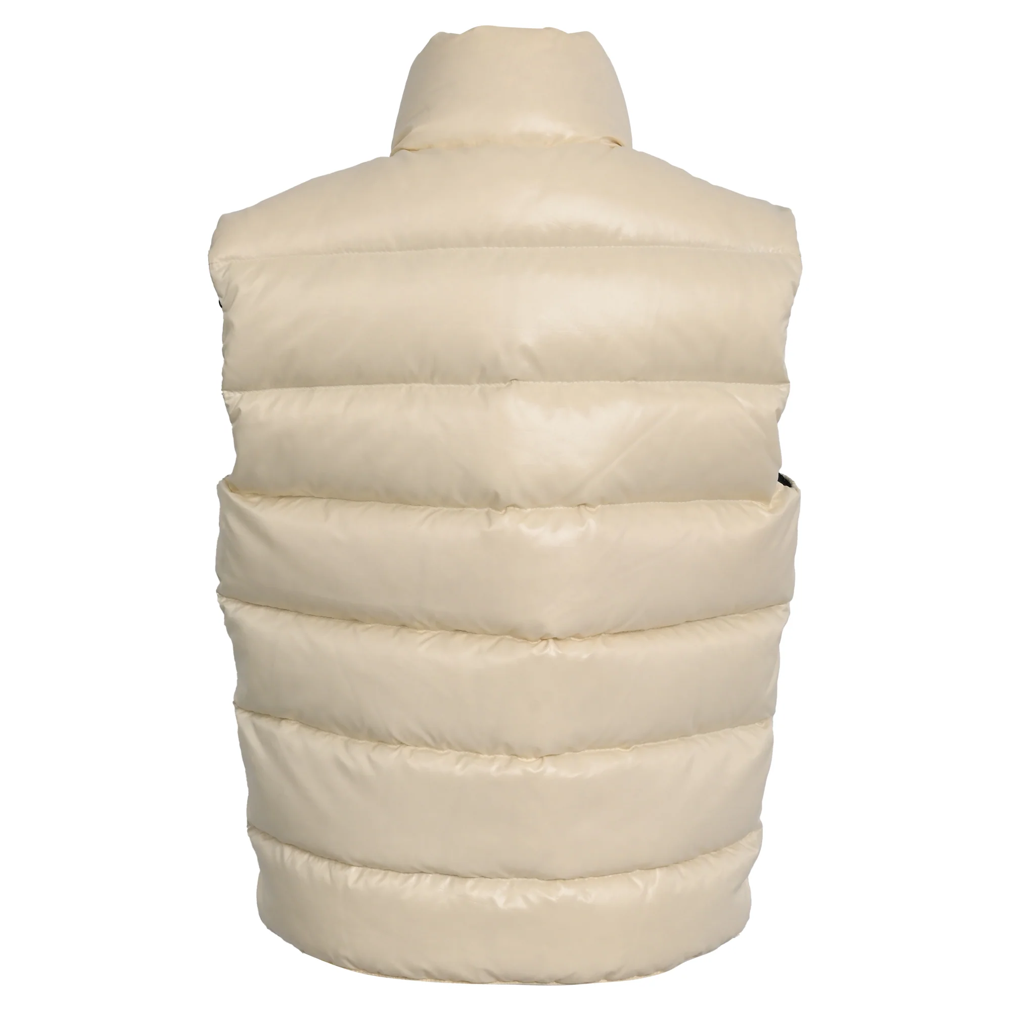 Men's Moncler Button-Down Gilet in Ivory Polyamide - Image 3