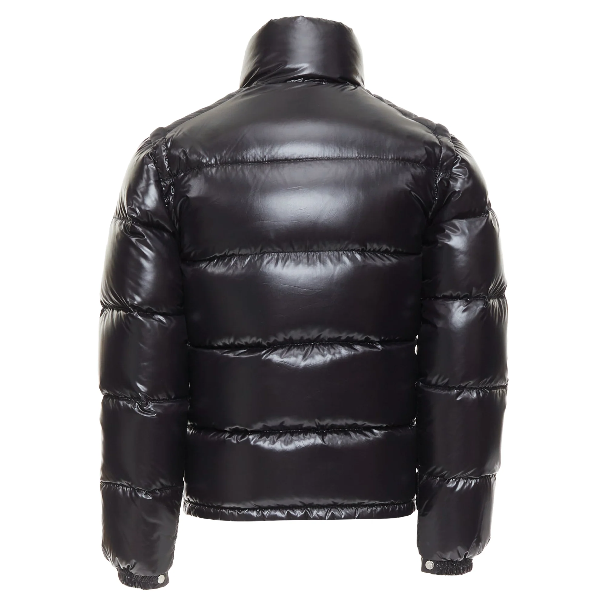 Men's MONCLER Grenable black shine snap button cropped puffer jacket Sz.0 XS - Image 6