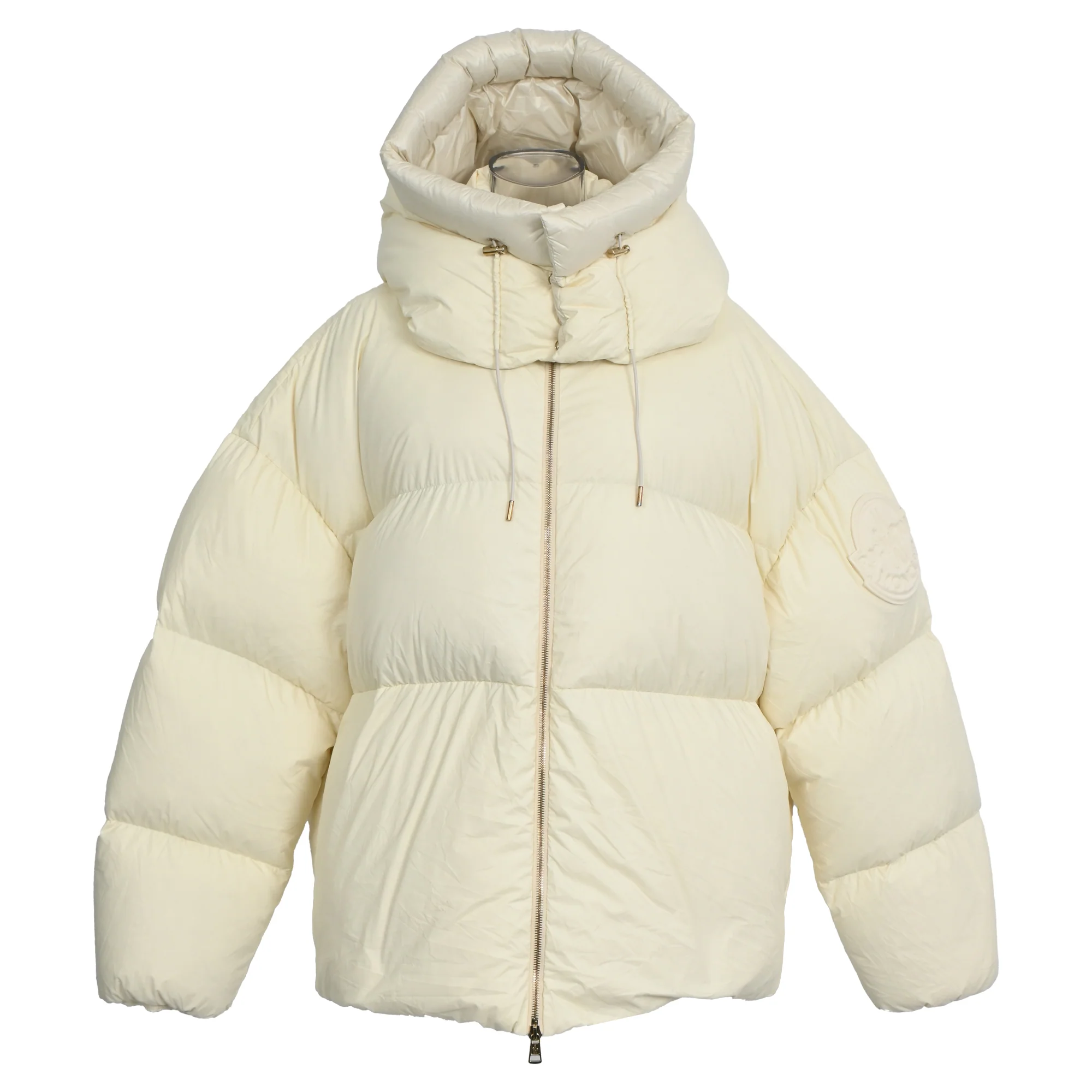 Men's Moncler x Roc Nation by Jay-Z Antila Hooded Down Jacket in Cream Polyamide