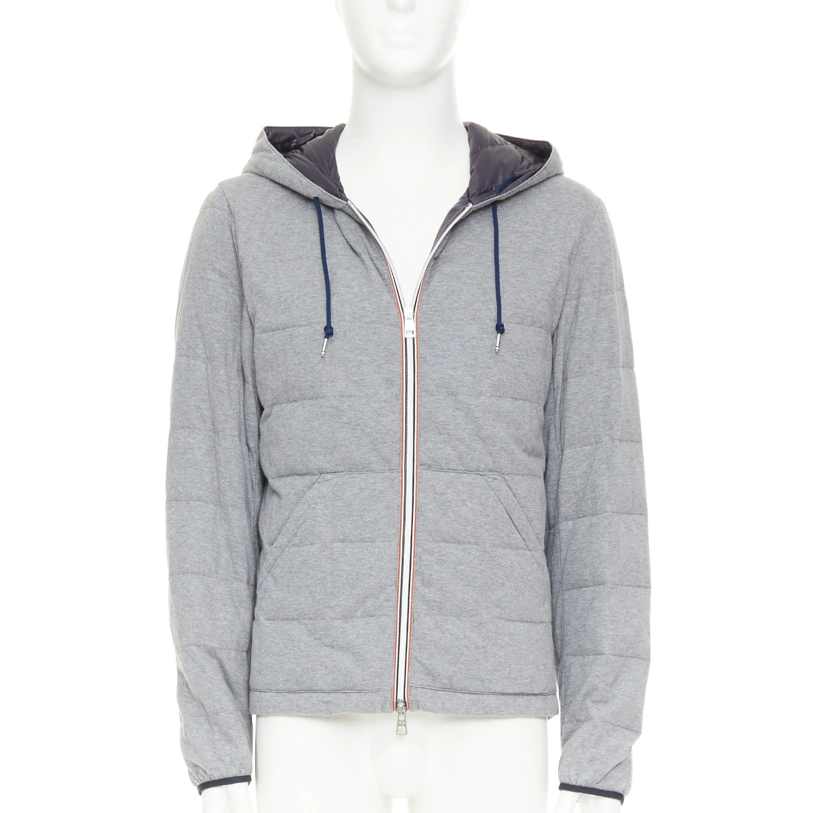 Women's MONCLER Leford Giubbotto Norme Afnor G32-003 grey cotton padded jacket Sz.3 L