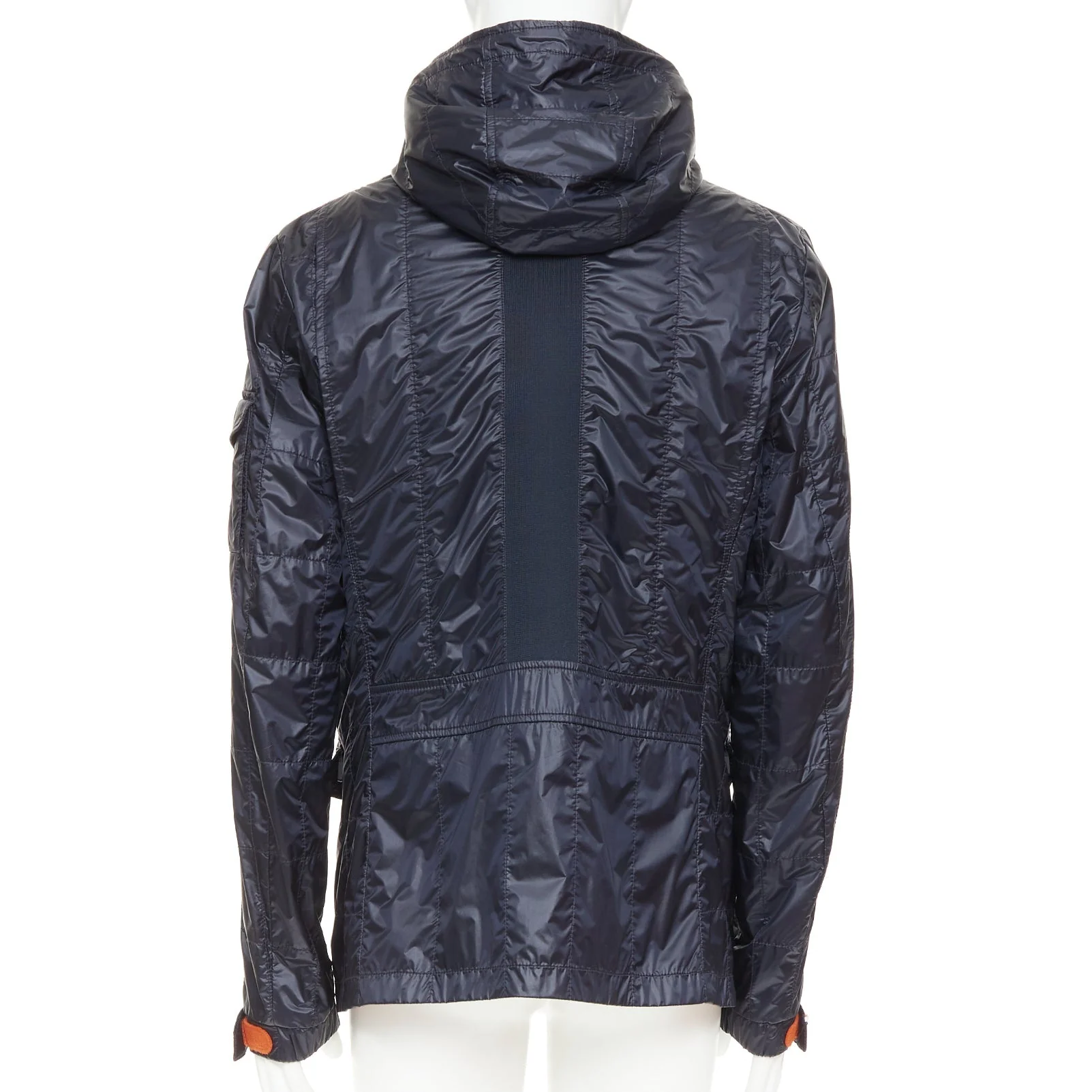 Women's MONCLER Sauldre Giubbotto navy nylon lightweight quilted field jacket Sz.4 XL - Image 6