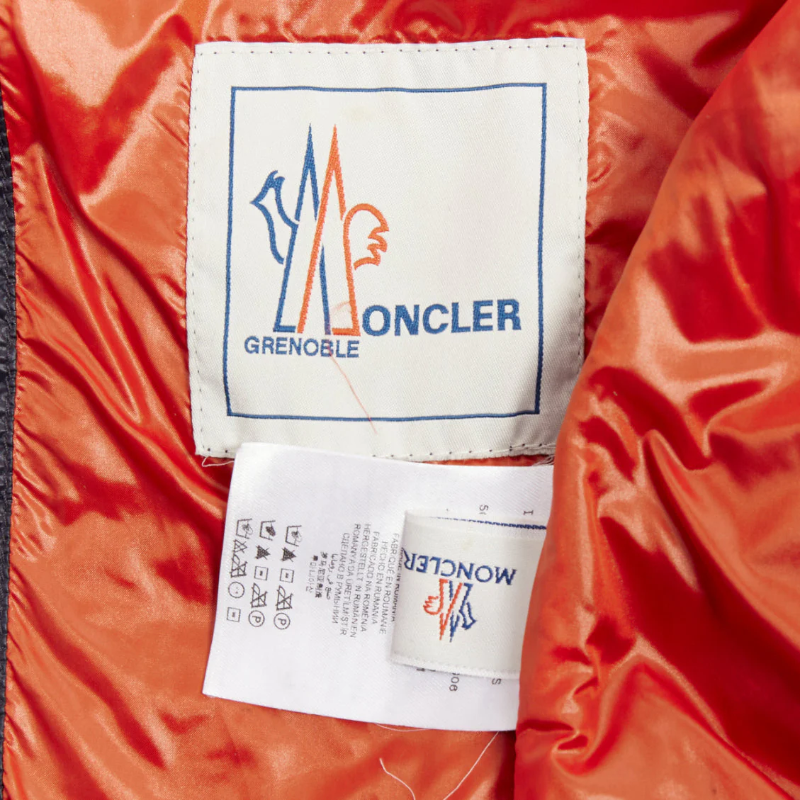 Women's MONCLER Sauldre Giubbotto navy nylon lightweight quilted field jacket Sz.4 XL - Image 9