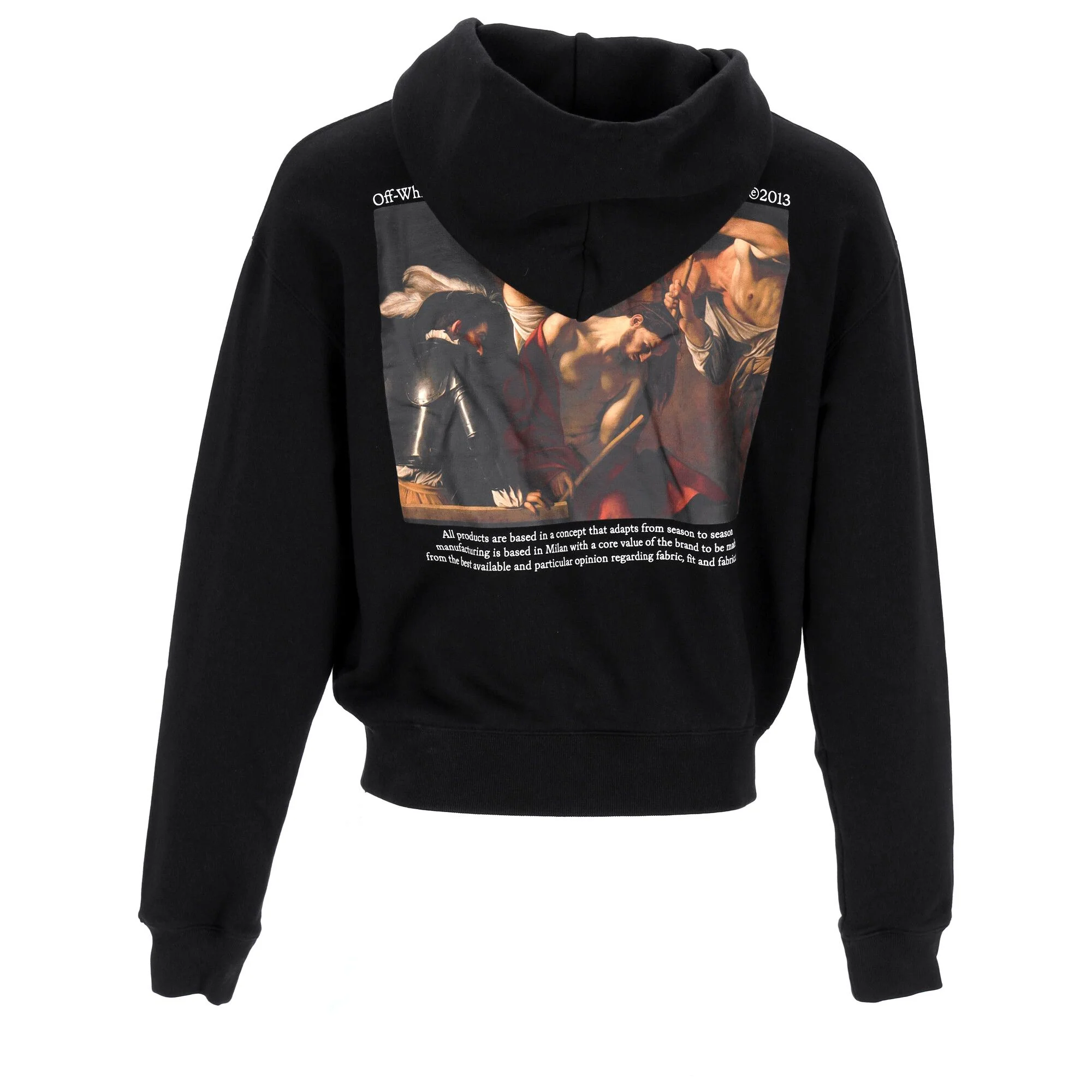 Men's Off-White Caravaggio black Crowning print hoodie - Image 3