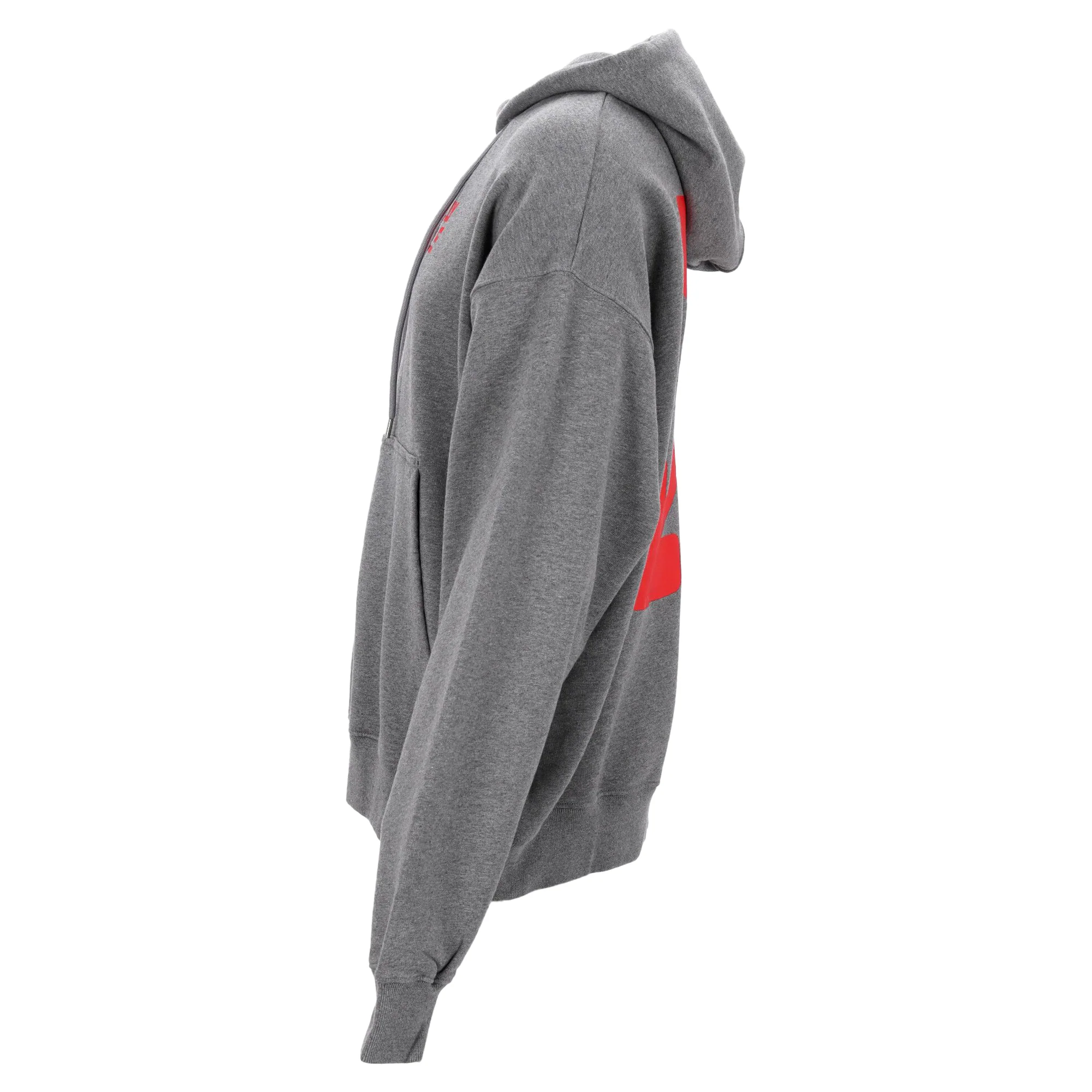 Men's Off-White Hoodie grey with print - Image 2