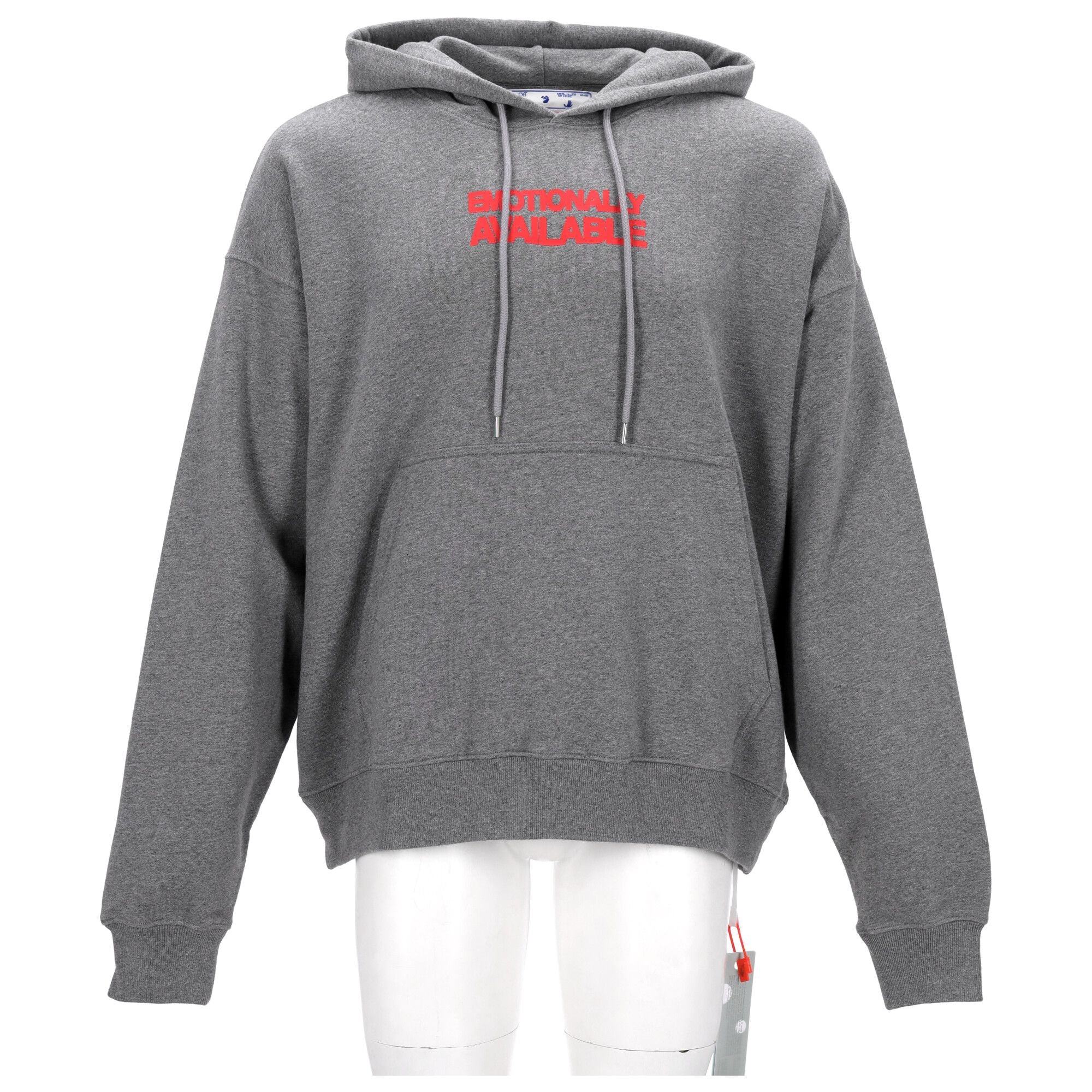 Men's Off-White Hoodie grey with print - Image 5