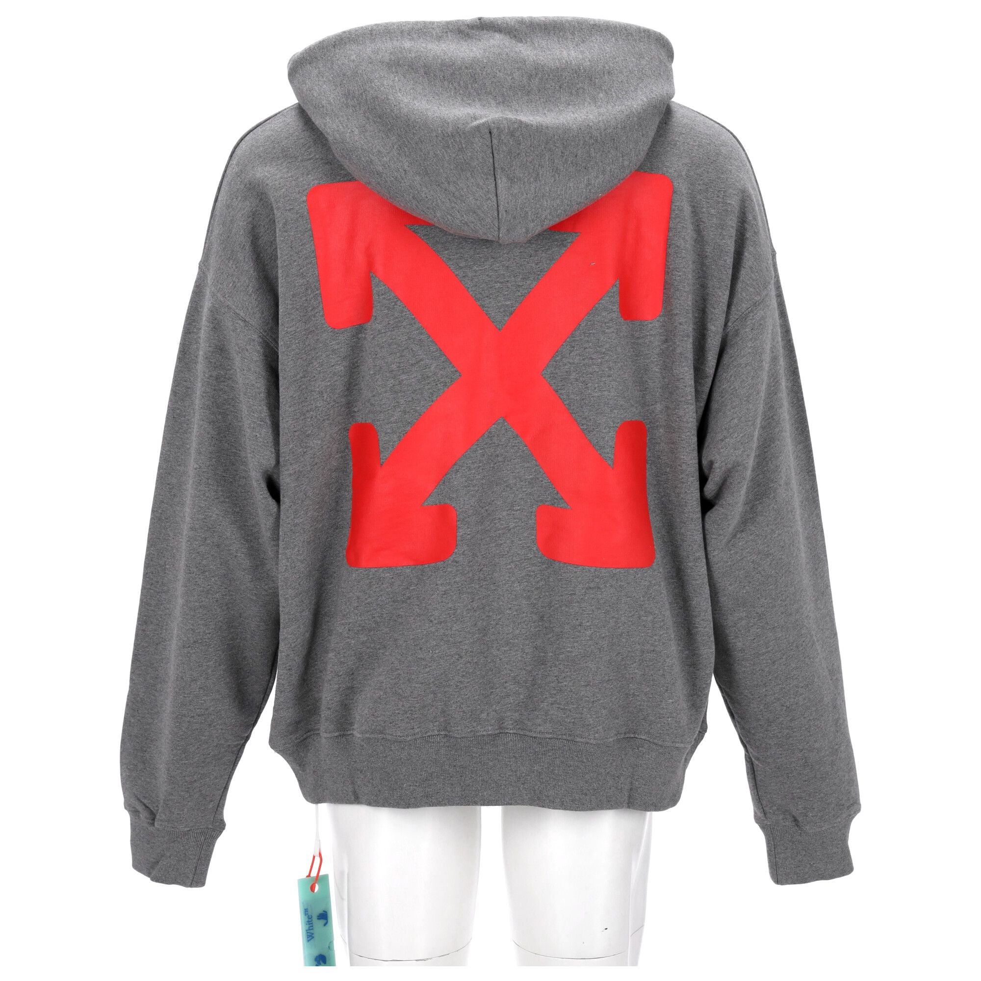 Men's Off-White Hoodie grey with print - Image 7