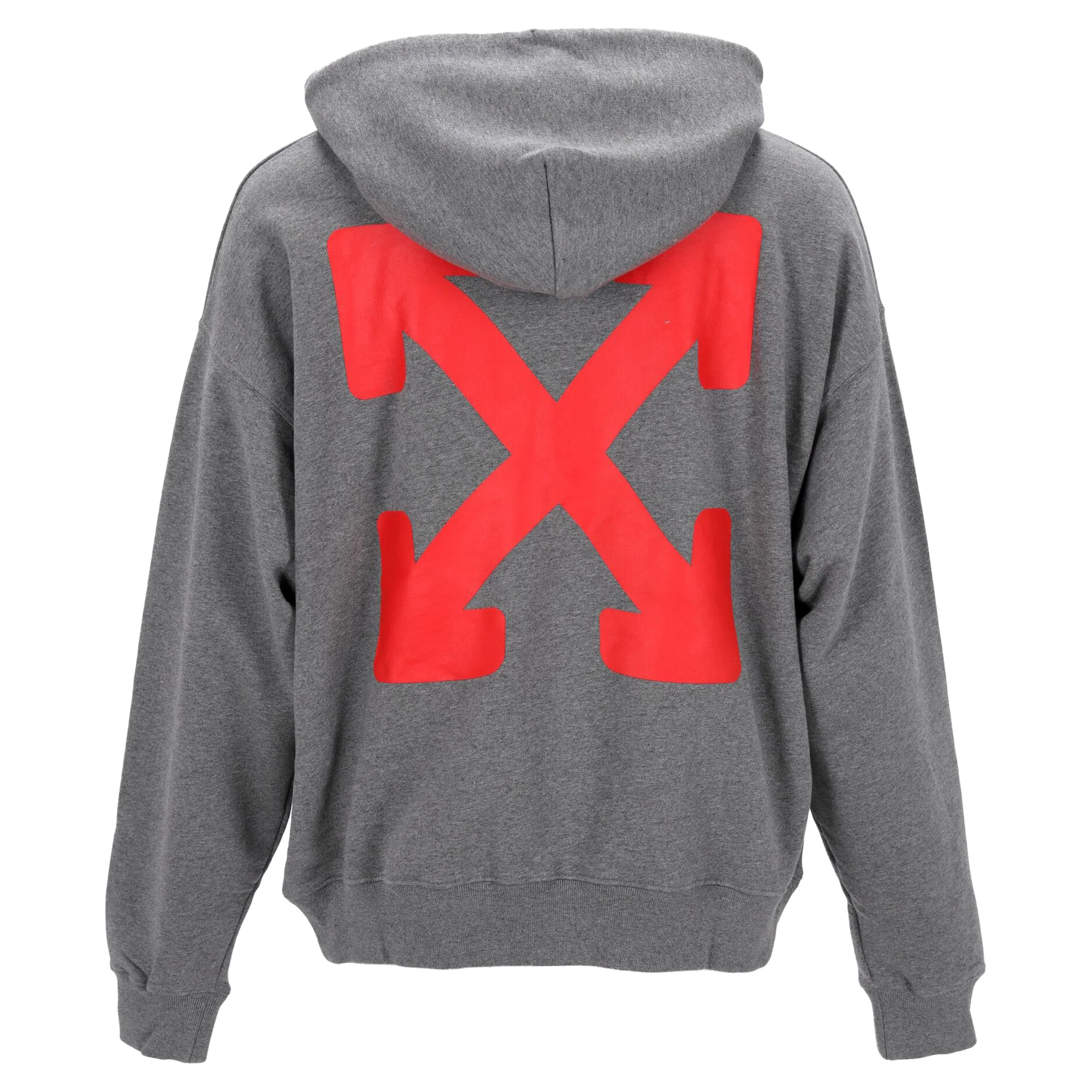 Men's Off-White Hoodie grey with print - Image 3