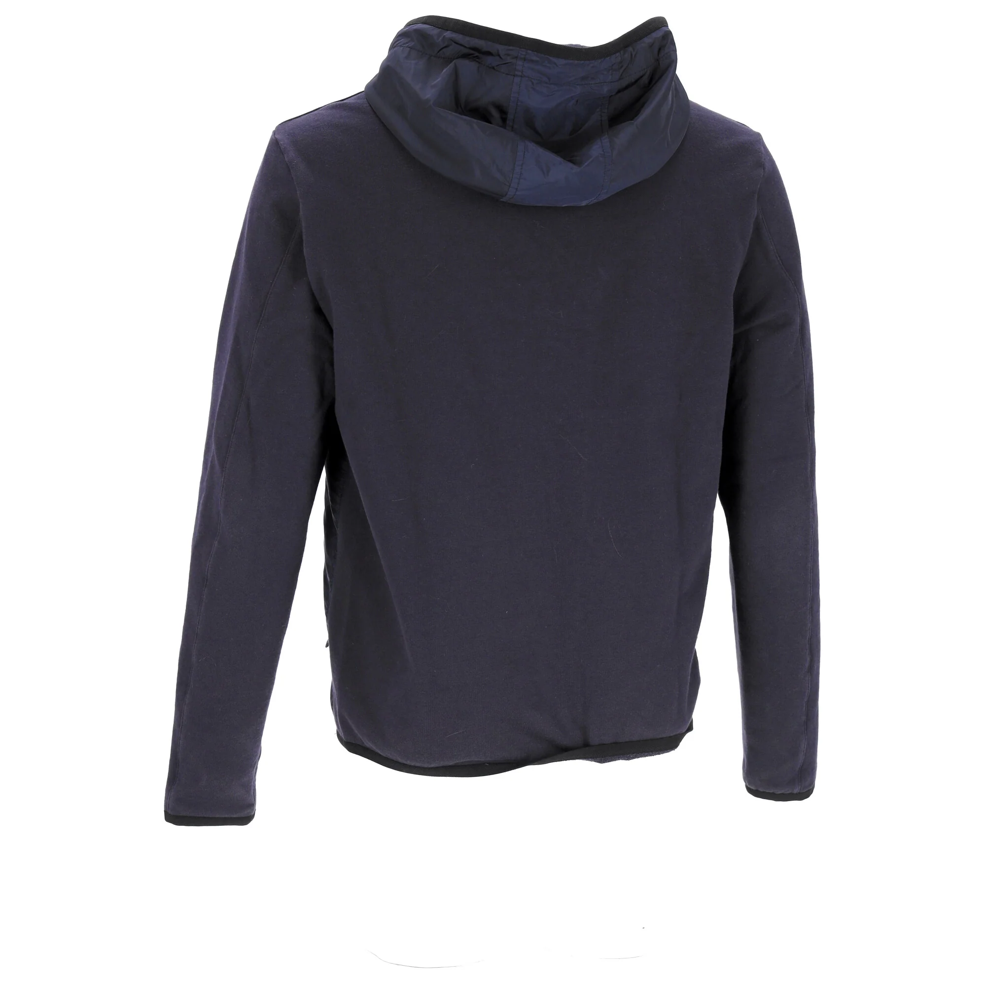 Men's Prada Zipped Hoodie in Navy Blue Cotton and Nylon - Image 8