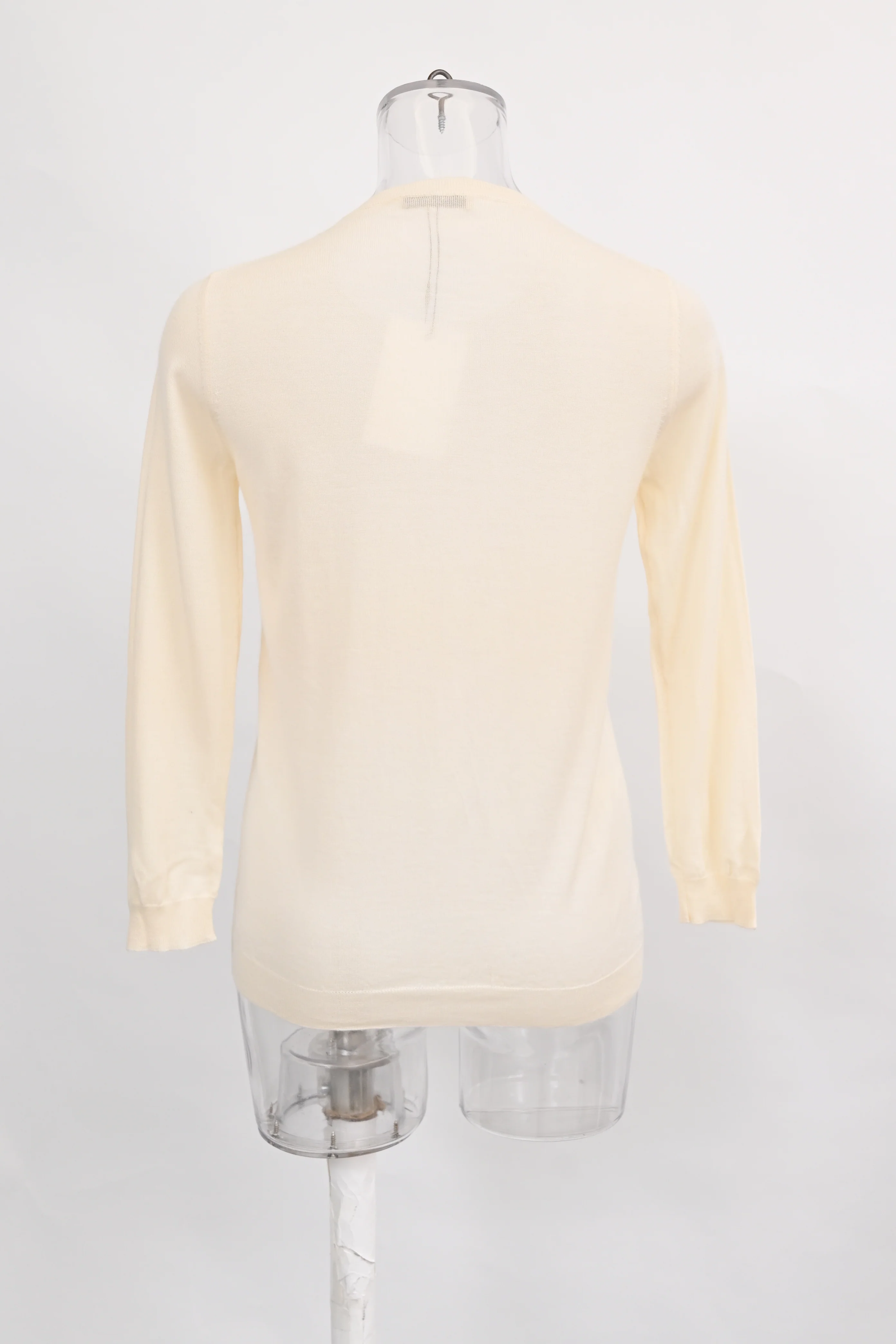 Women's Prada Buttoned Cardigan in Ivory Cashmere - Image 10