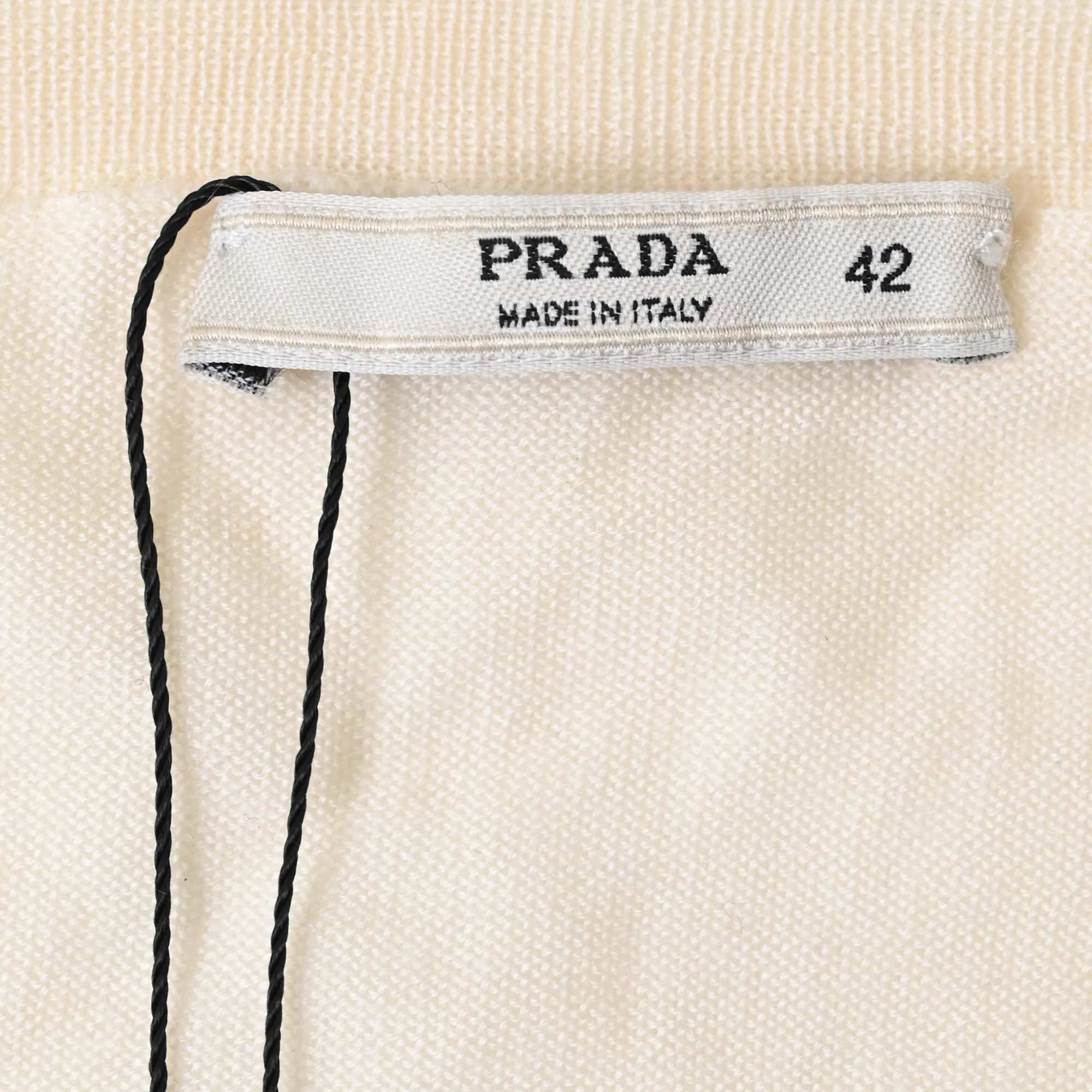 Women's Prada Buttoned Cardigan in Ivory Cashmere - Image 4