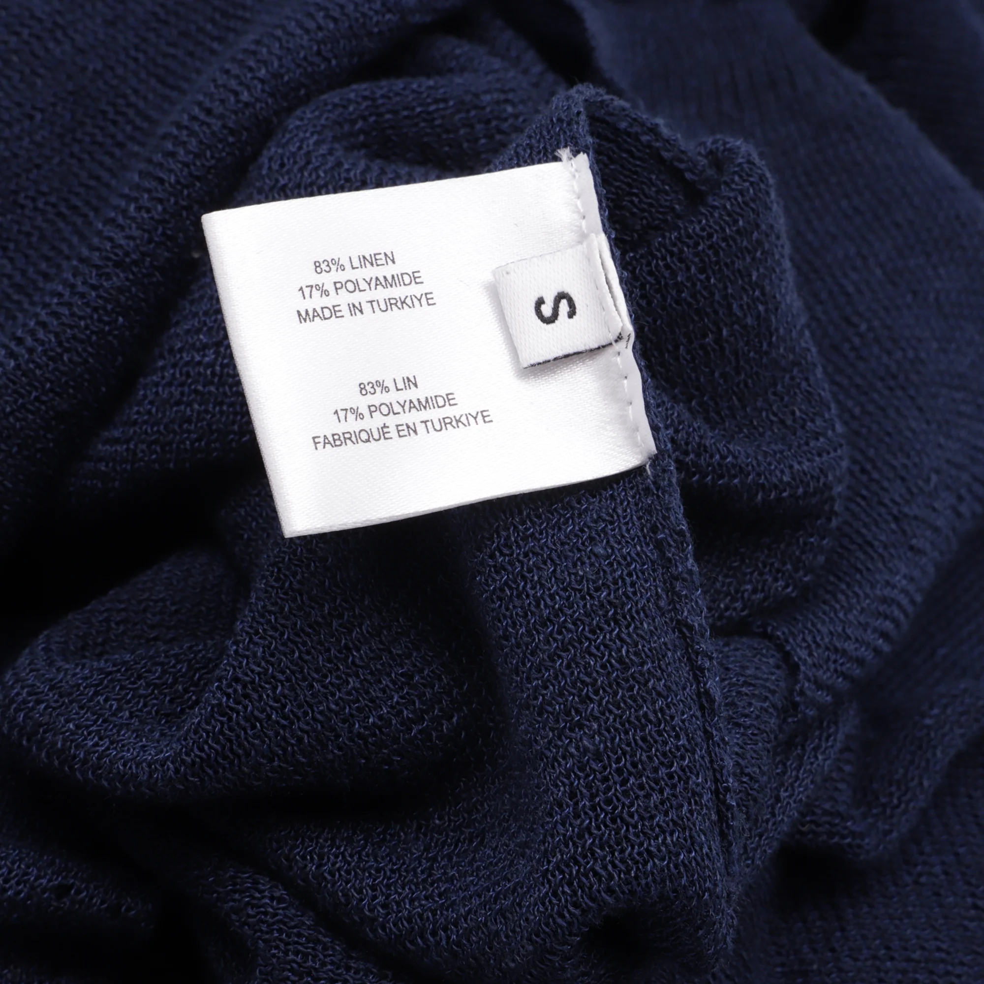 Women's Proenza Schouler White Label Heyde Back Slit Sweater in Navy Blue Linen - Image 6