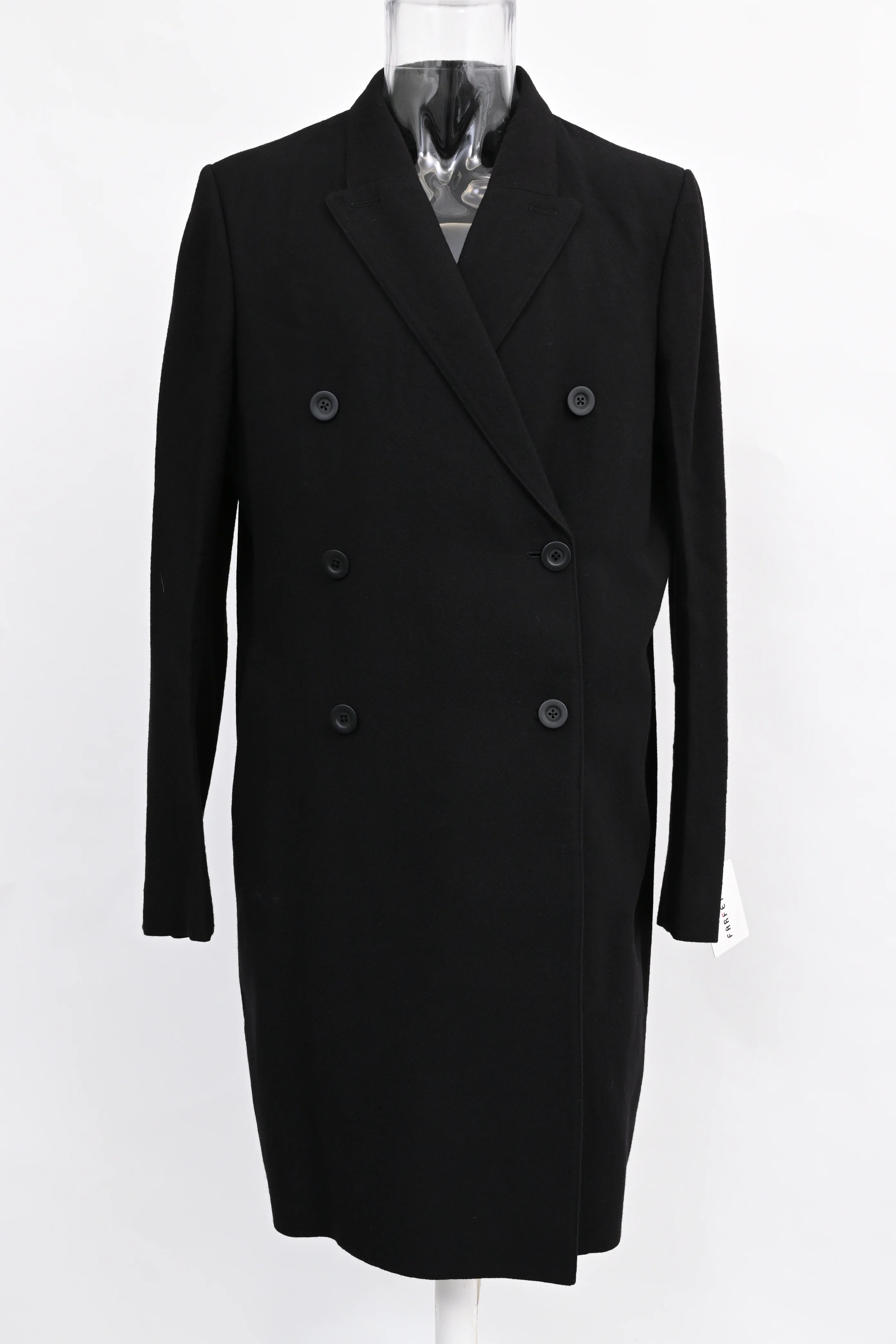 Men's  Rick Owens Double-Breasted Coat in Black wool - Image 6