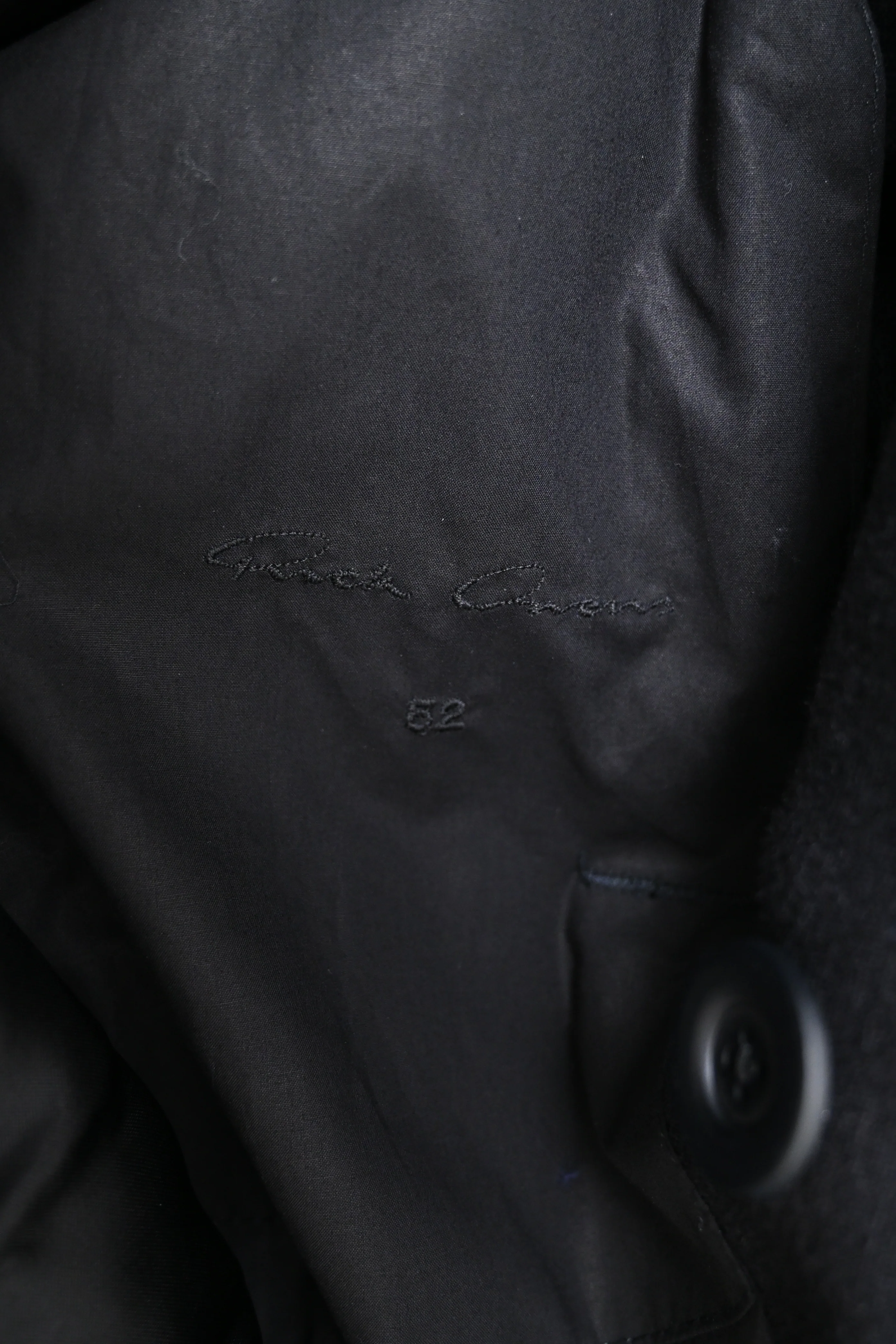 Men's  Rick Owens Double-Breasted Coat in Black wool - Image 9