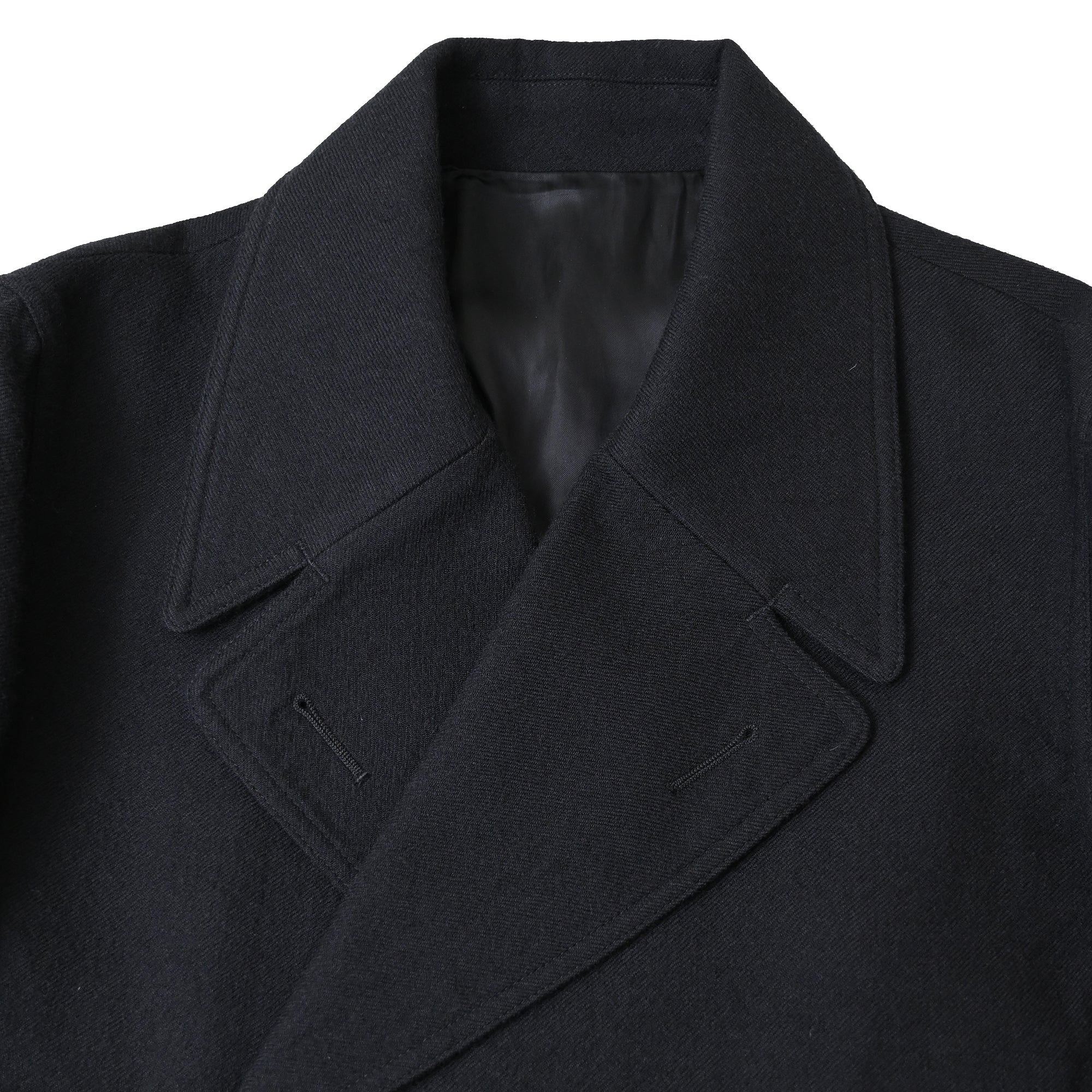 Men's Rick Owens Double-Breasted Peacoat in Black Wool - Image 5