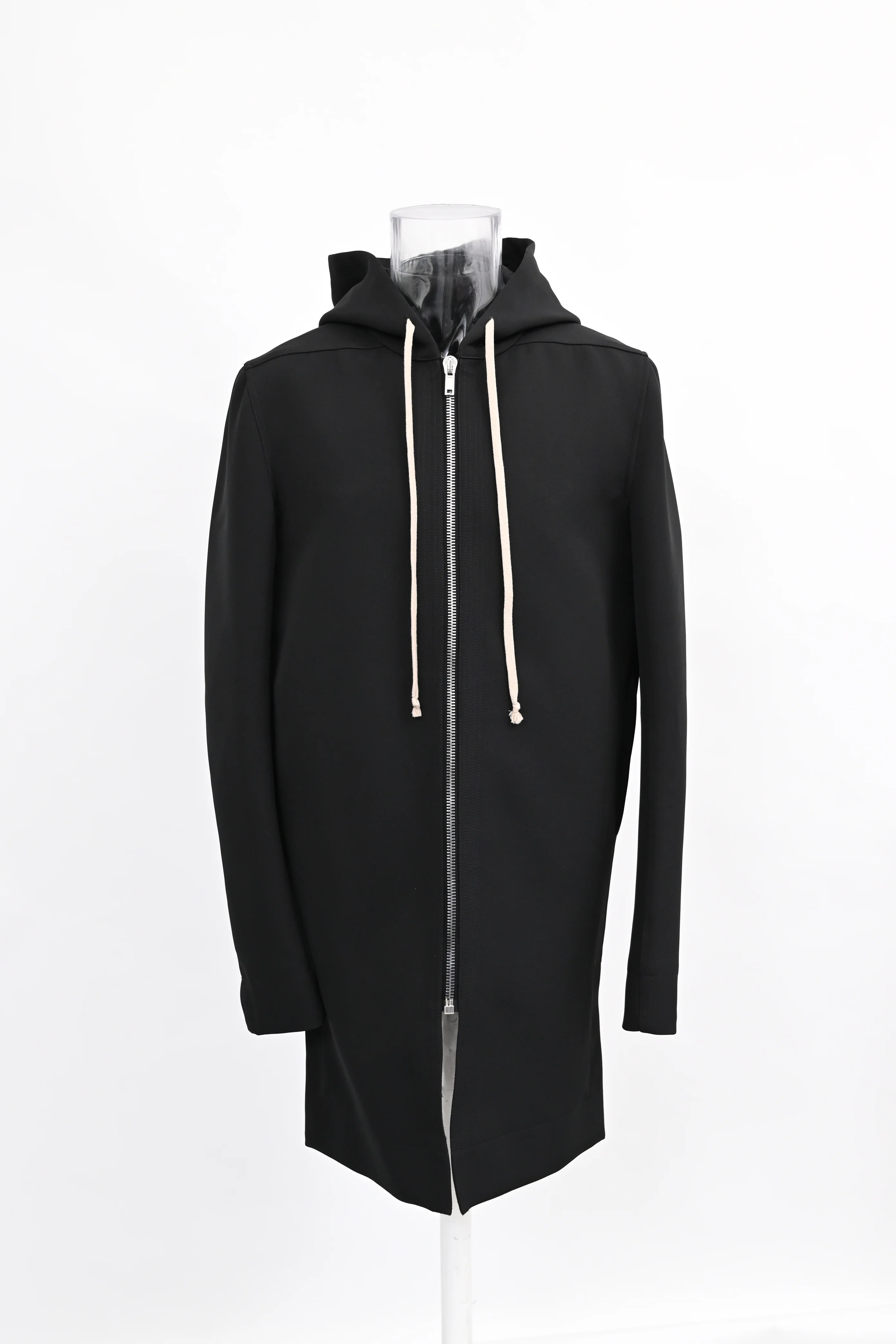 Men's Rick Owens DRKSHDW Fishtail Hooded Parka Jacket in Black Cotton - Image 6