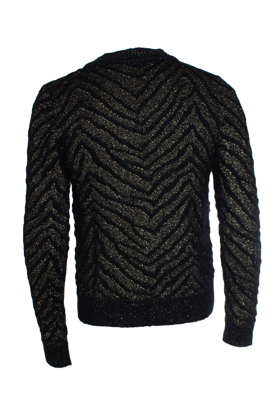 Men's Saint Laurent, 2018 black and gold jacquard crewneck - Image 3