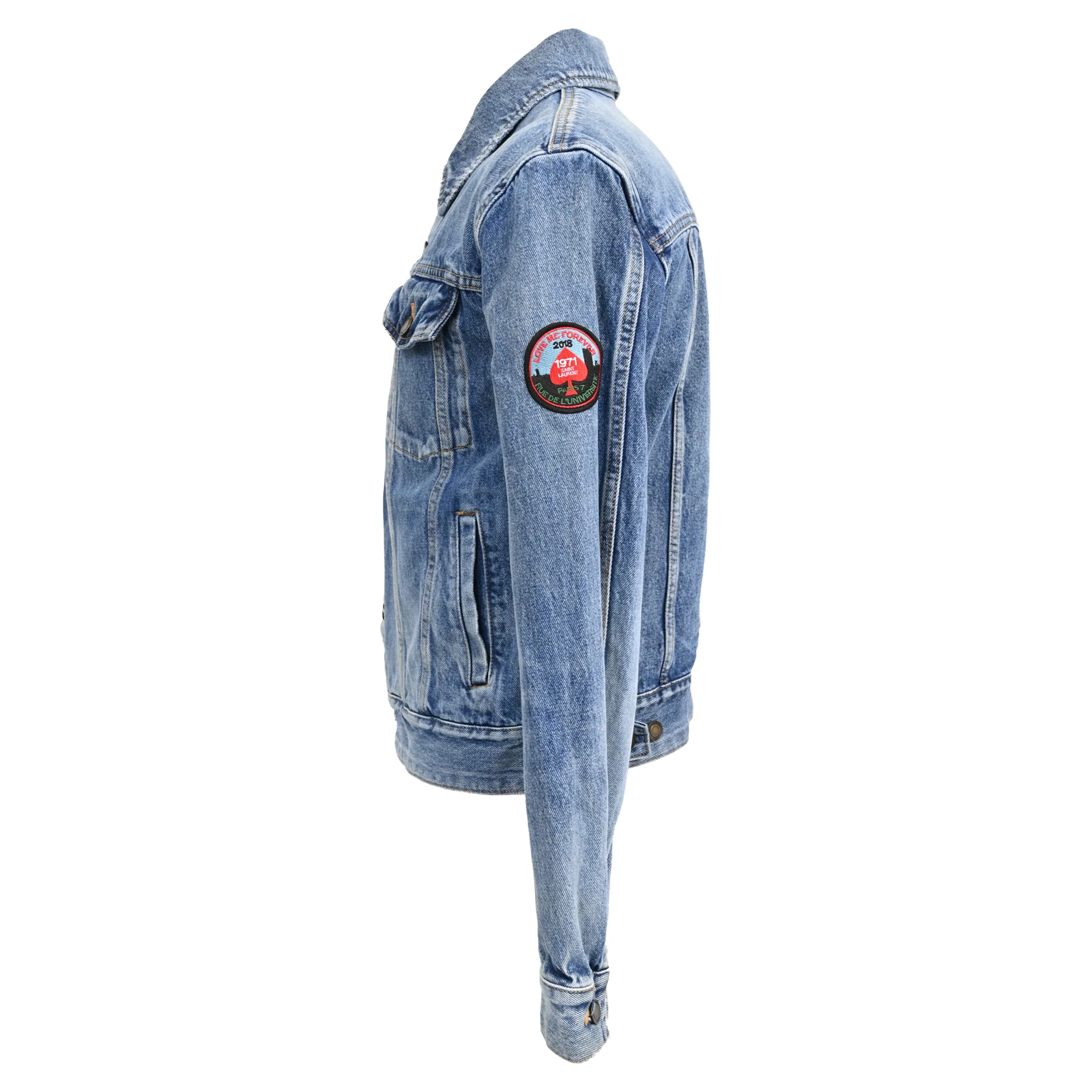 Men's Saint Laurent Classic Jacket in Light Blue Denim - Image 2