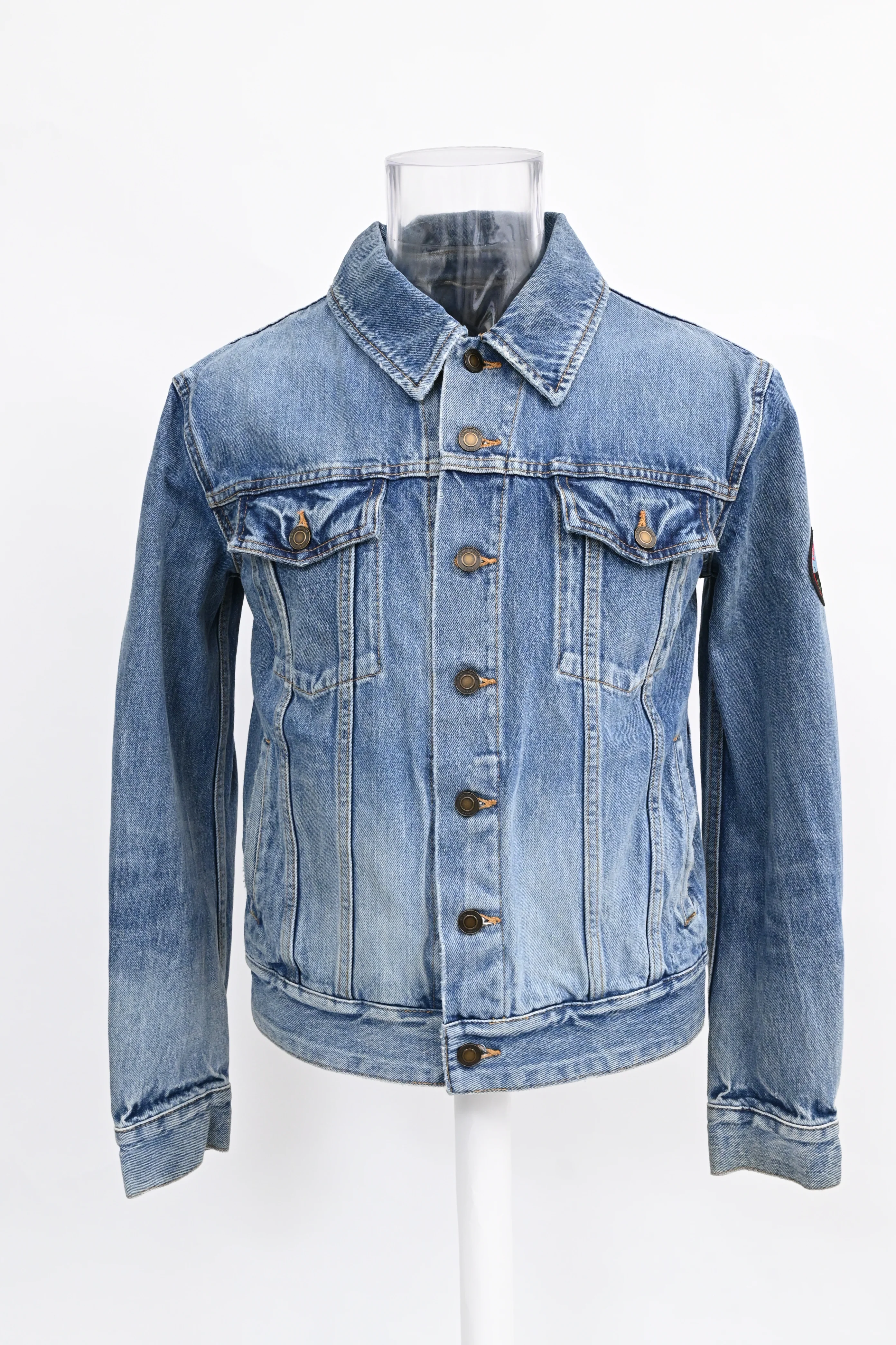 Men's Saint Laurent Classic Jacket in Light Blue Denim - Image 6