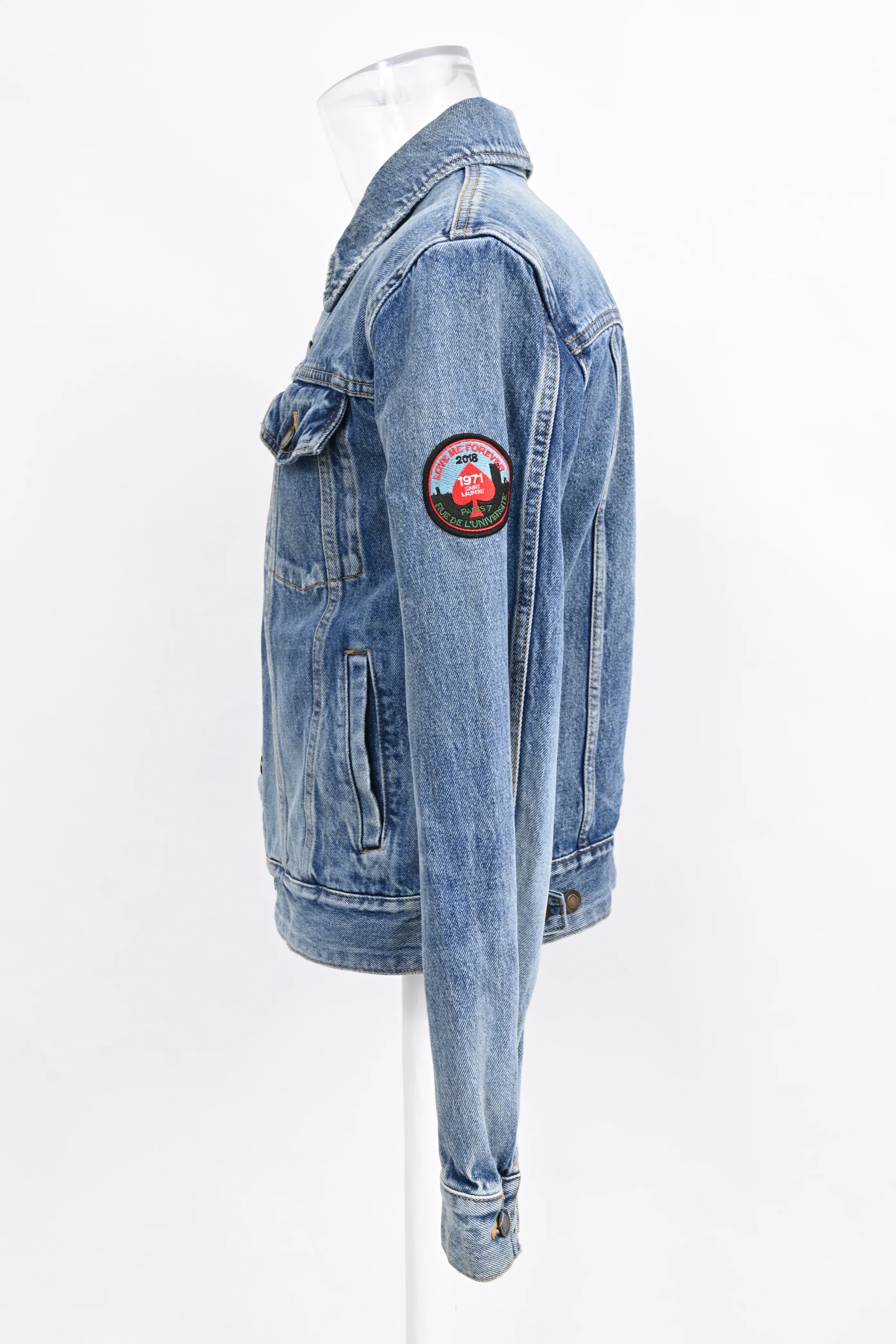Men's Saint Laurent Classic Jacket in Light Blue Denim - Image 7