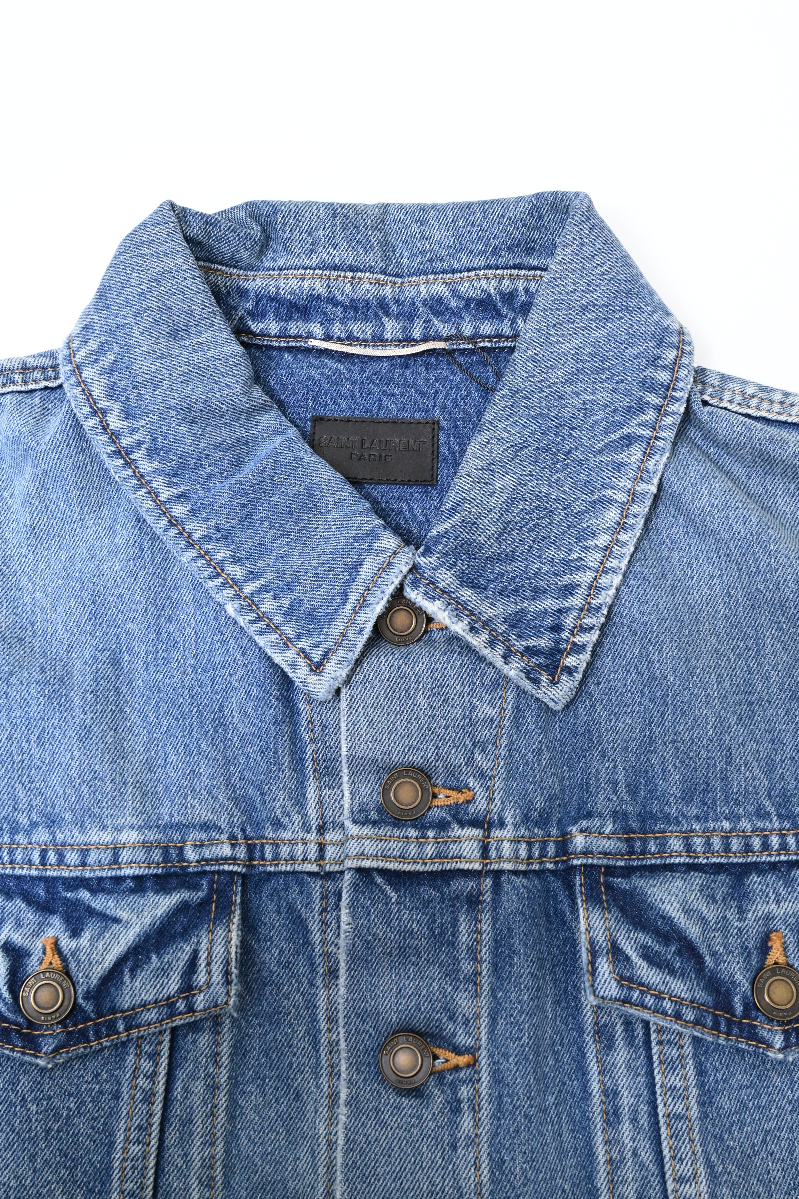 Men's Saint Laurent Classic Jacket in Light Blue Denim - Image 9
