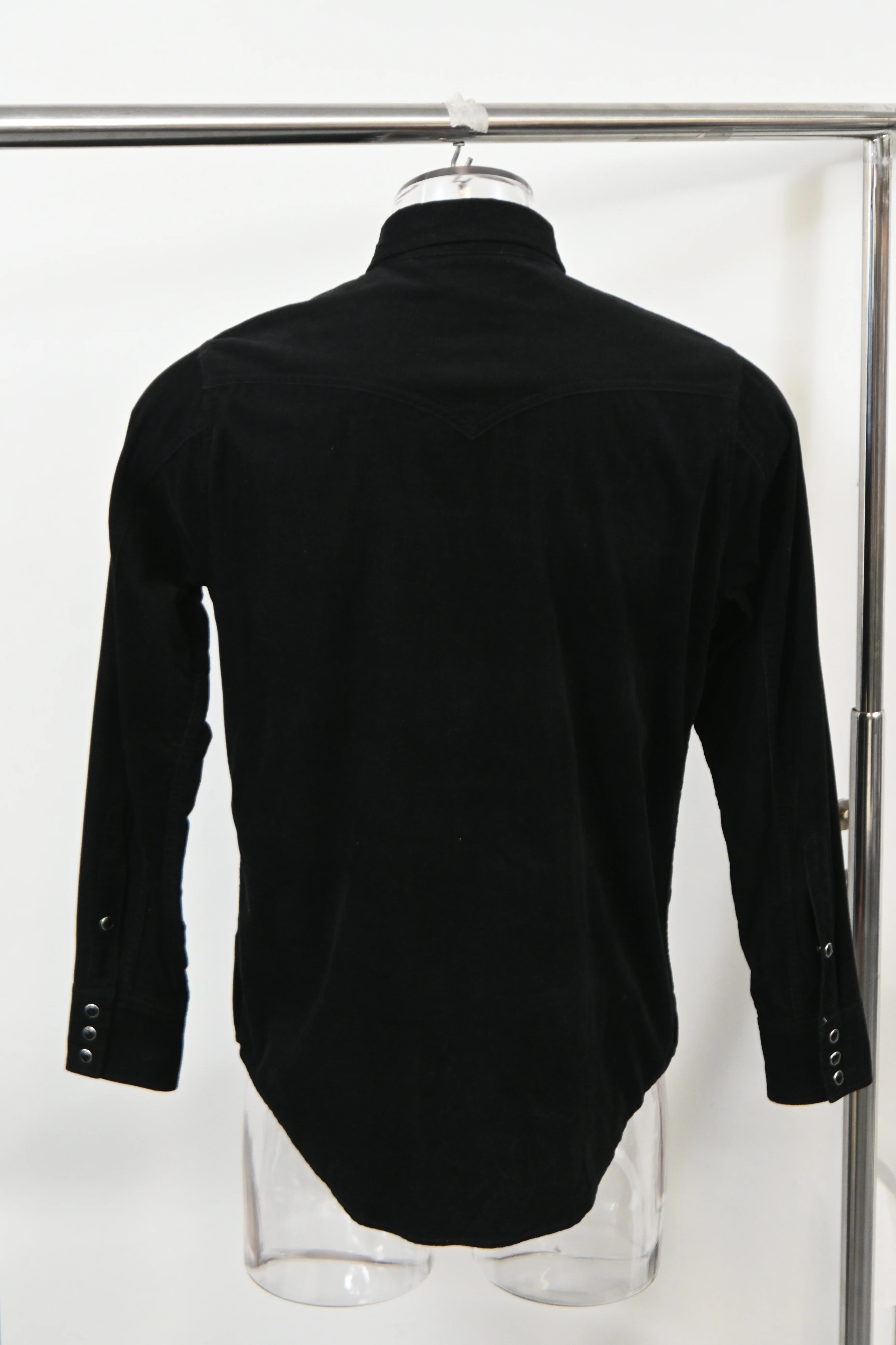 Men's Saint Laurent Overshirt in Black Corduroy - Image 8